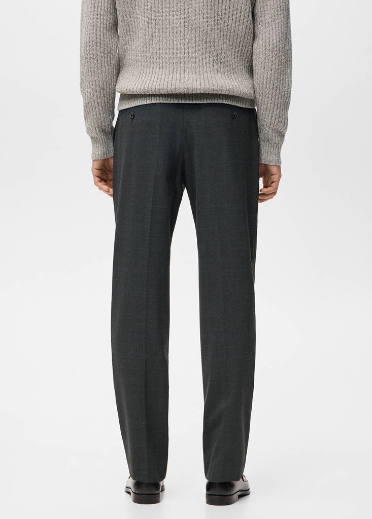 Fluid regular-fit trousers — Dark Heather Grey