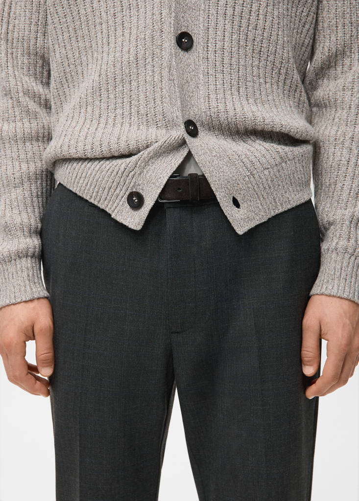 Fluid regular-fit trousers — Dark Heather Grey