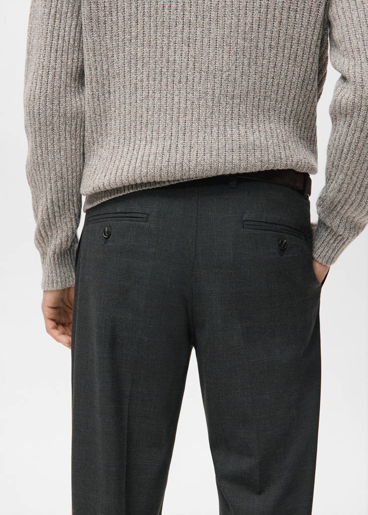 Fluid regular-fit trousers — Dark Heather Grey
