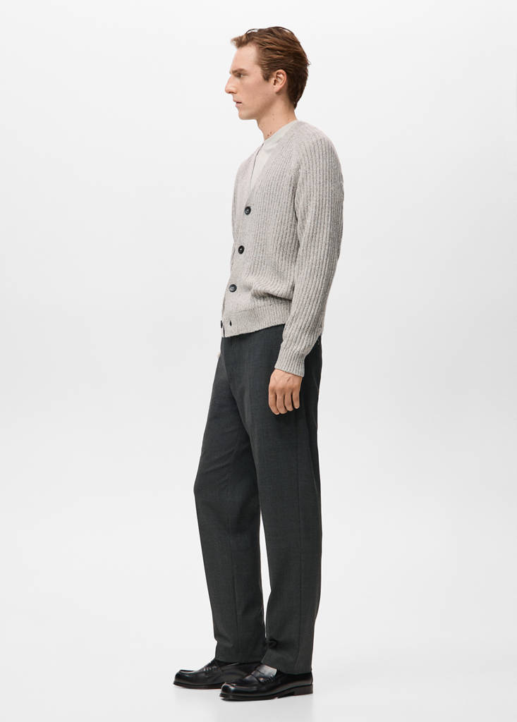 Fluid regular-fit trousers — Dark Heather Grey