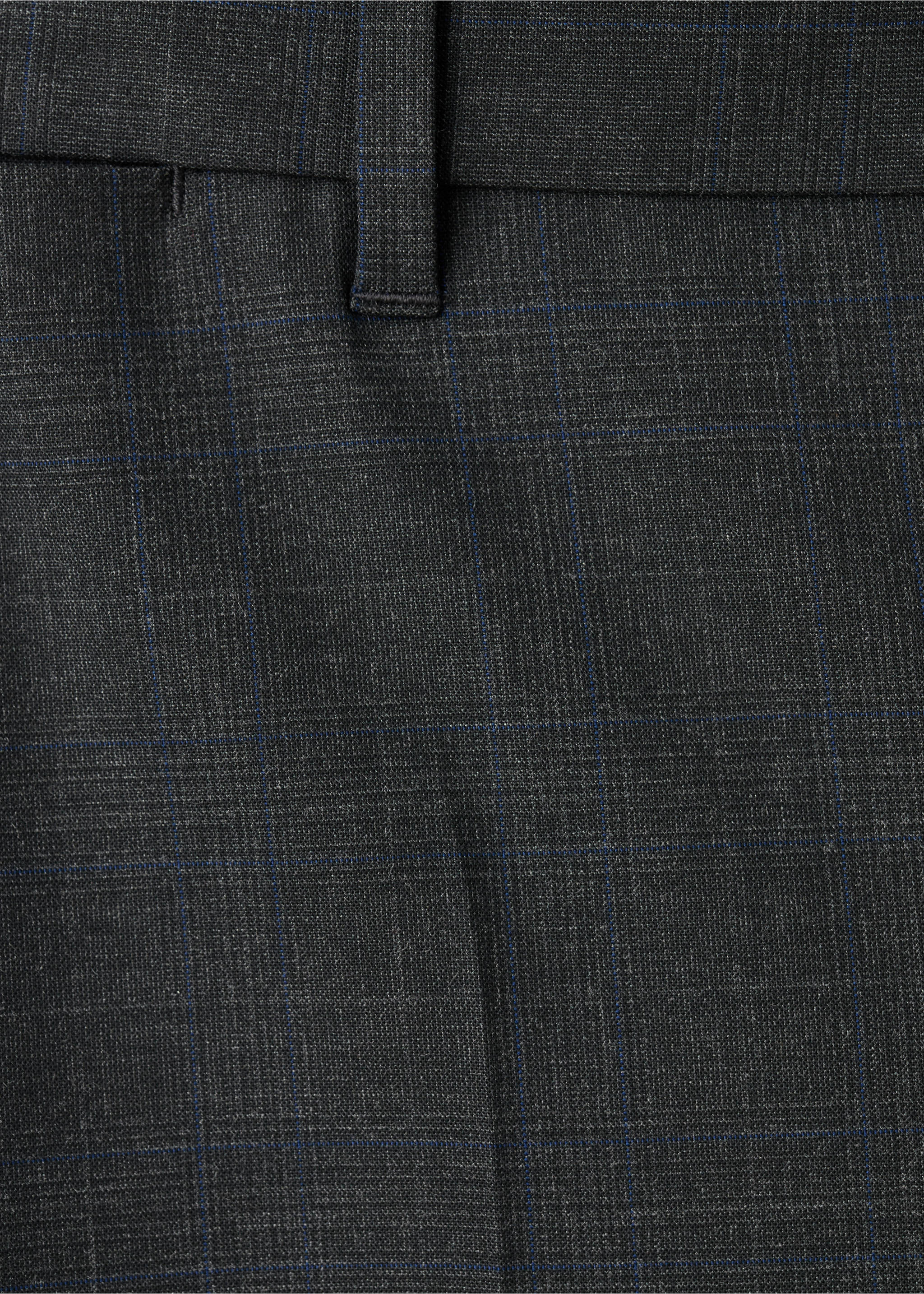Pantalón regular fit microcuadros - Detalle del artículo 0, Gris oscuro vigoré. Ref: 27051185-00.