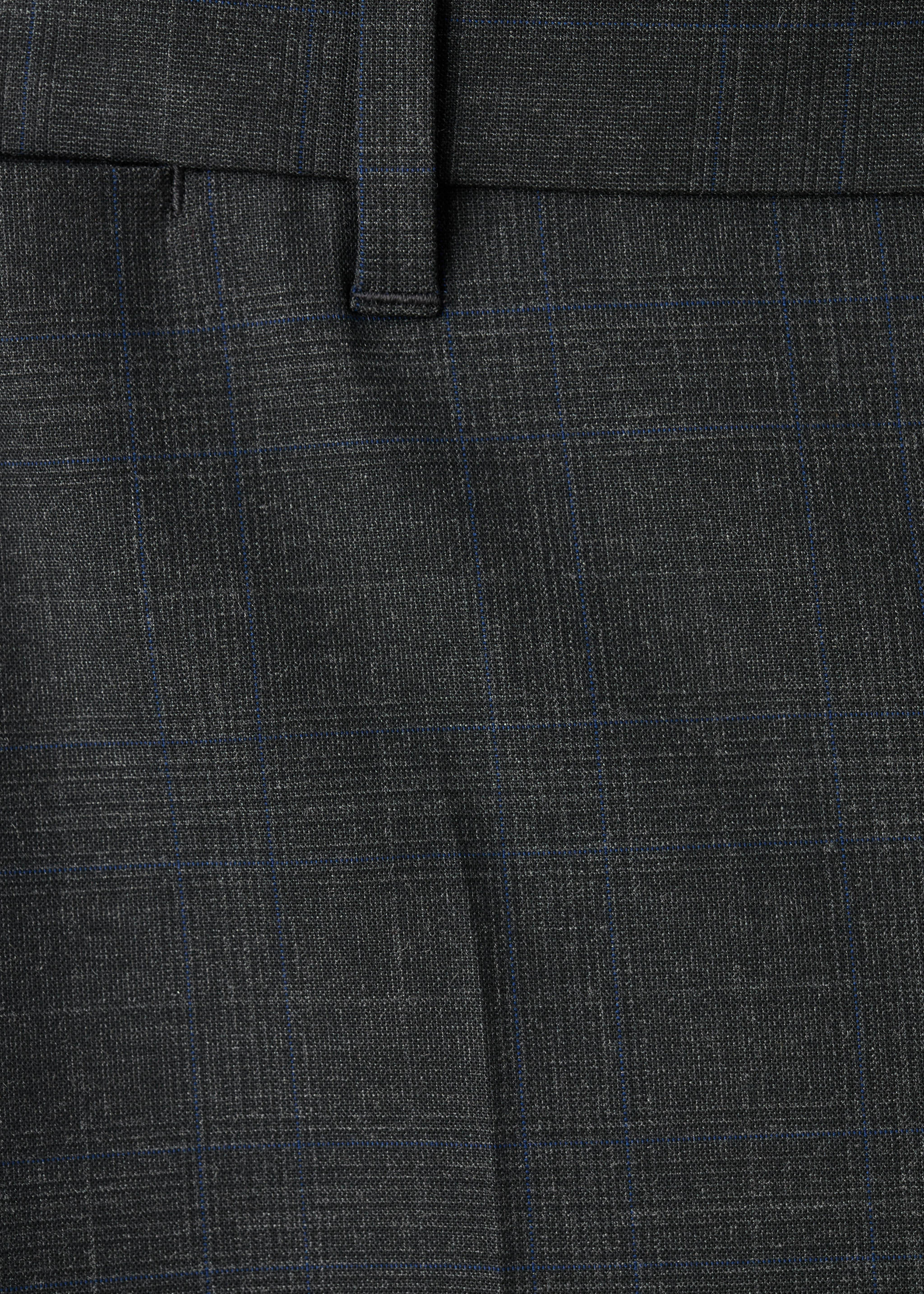 Regular fit micro-check trousers - Details of the article 0