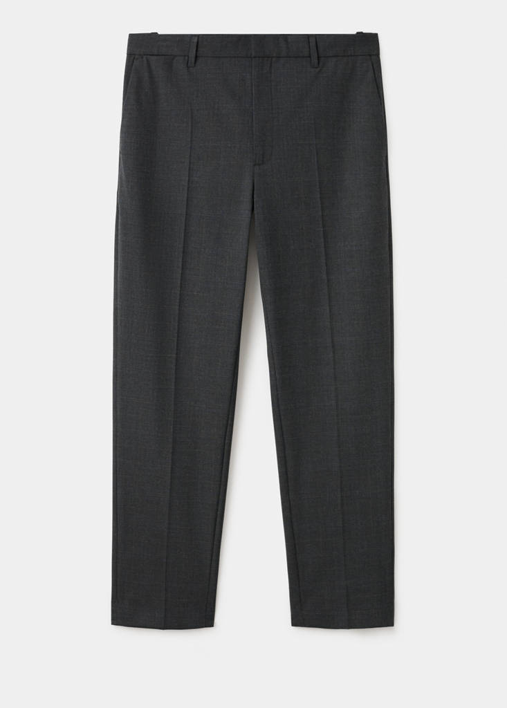 Fluid regular-fit trousers — Dark Heather Grey