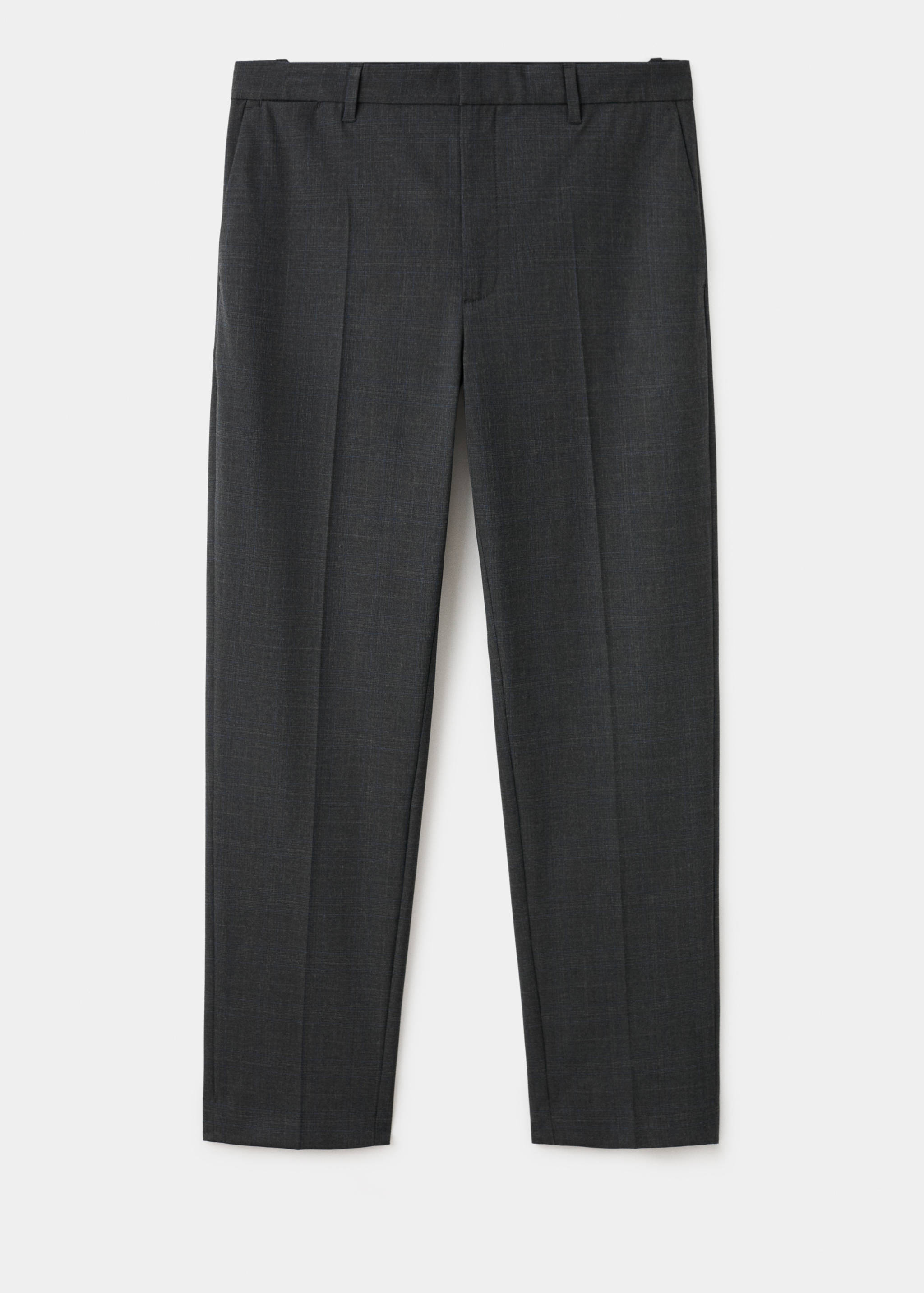 Regular-fit micro-check pants - Article without model