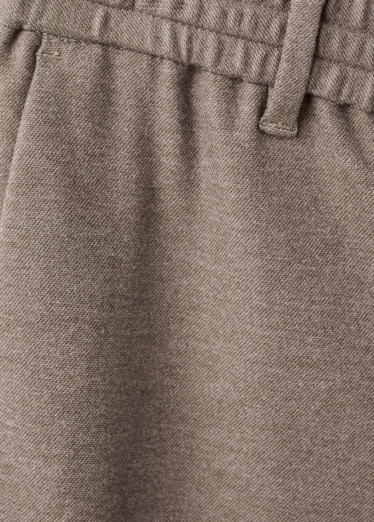 Slim-fit flannel trousers — Tobacco Brown