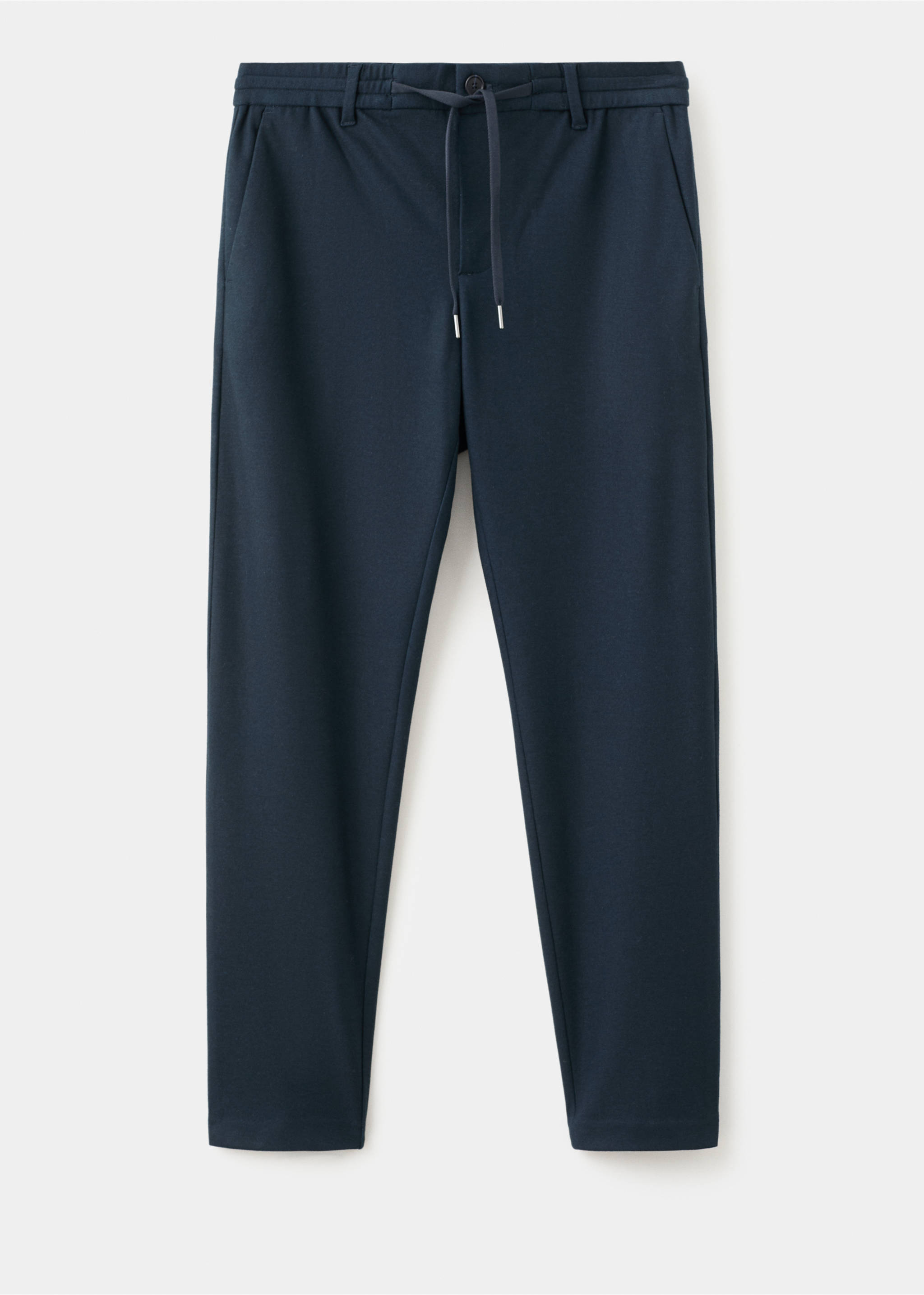 Slim-fit flannel trousers - Article without model, Night Blue. Ref: 27051186-00.