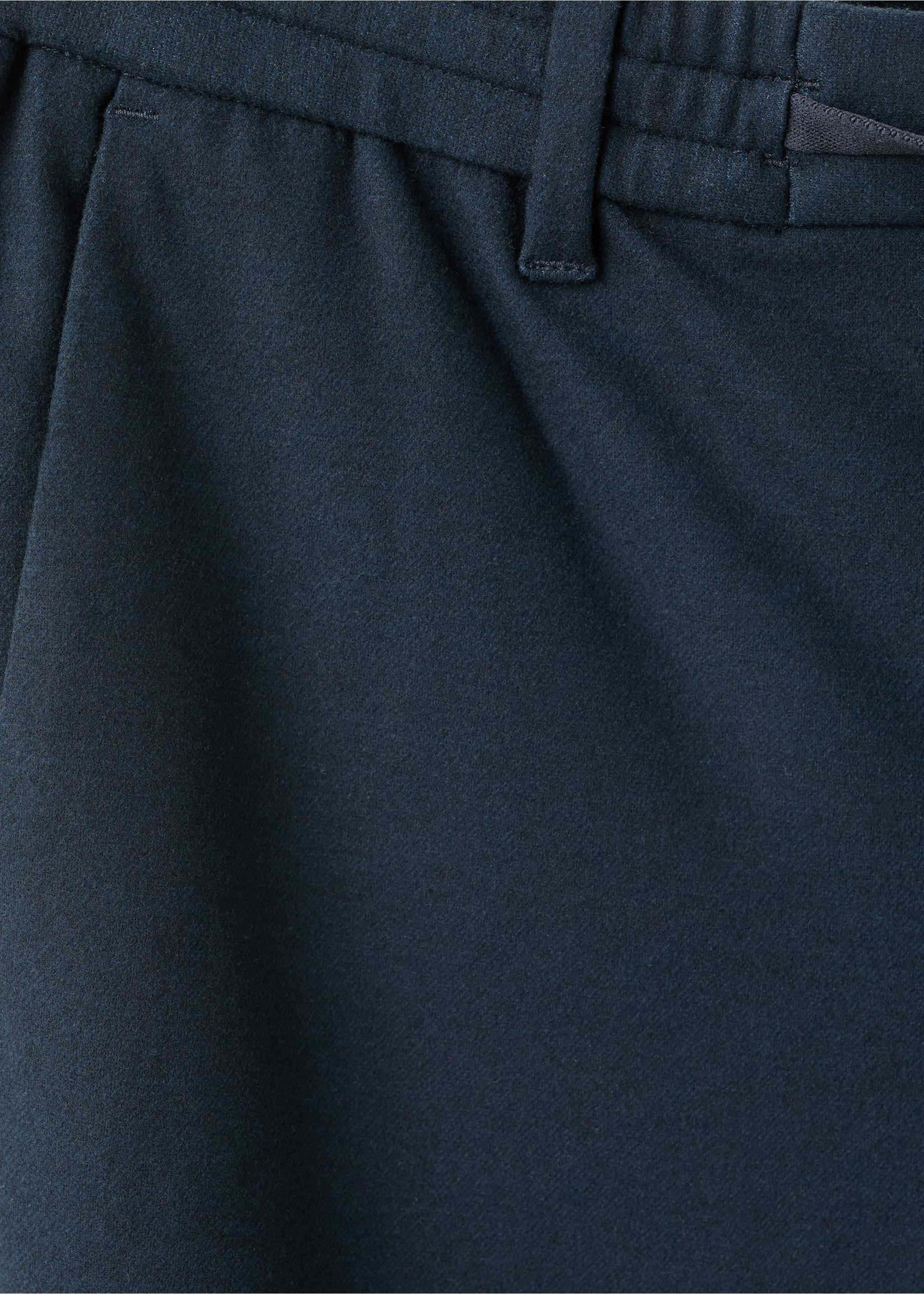 Slim-fit flannel trousers - Details of the article 0, Night Blue. Ref: 27051186-00.
