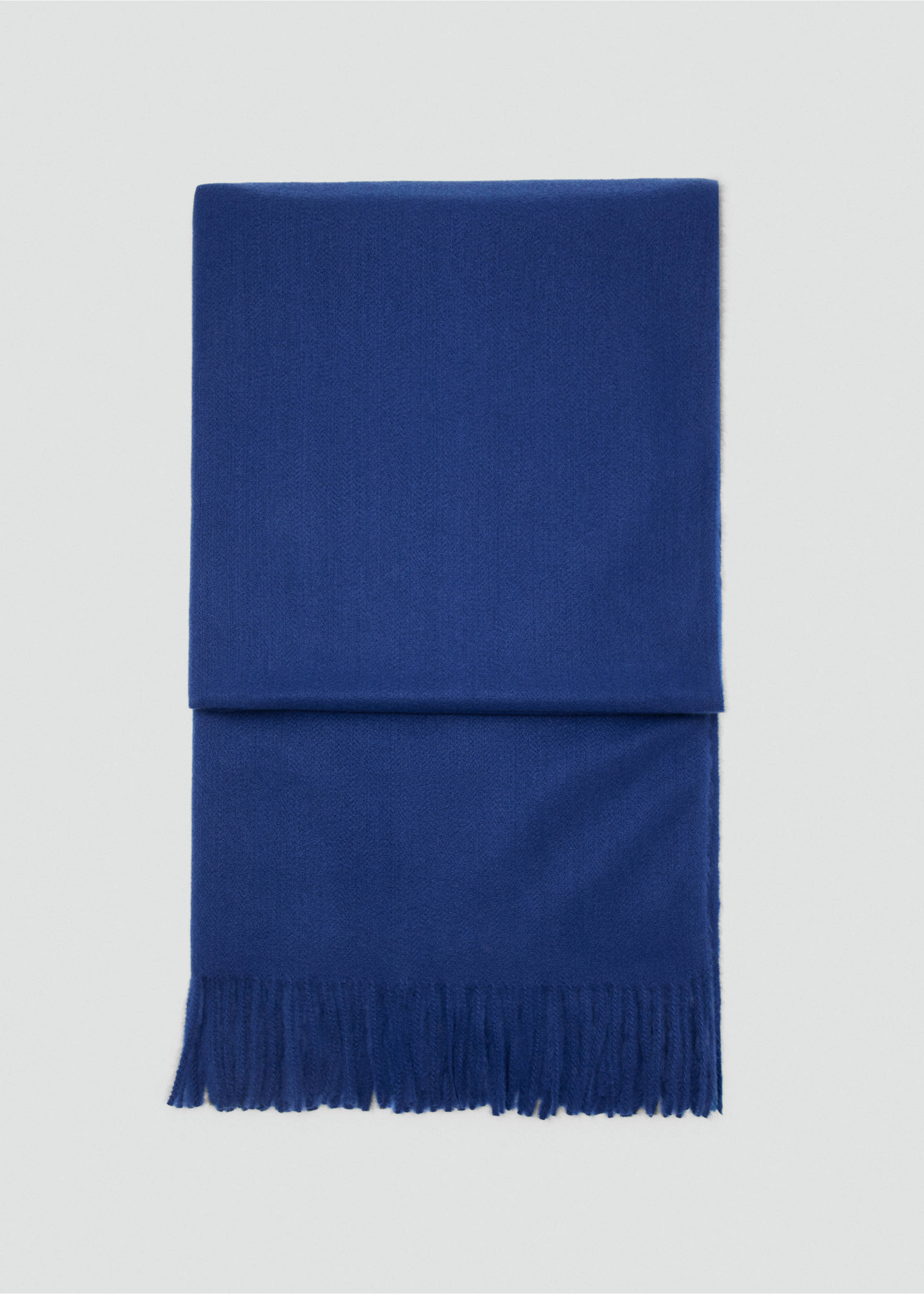 Fringed edge scarf - Article without model, Ink Blue. Ref: 27051188-00.