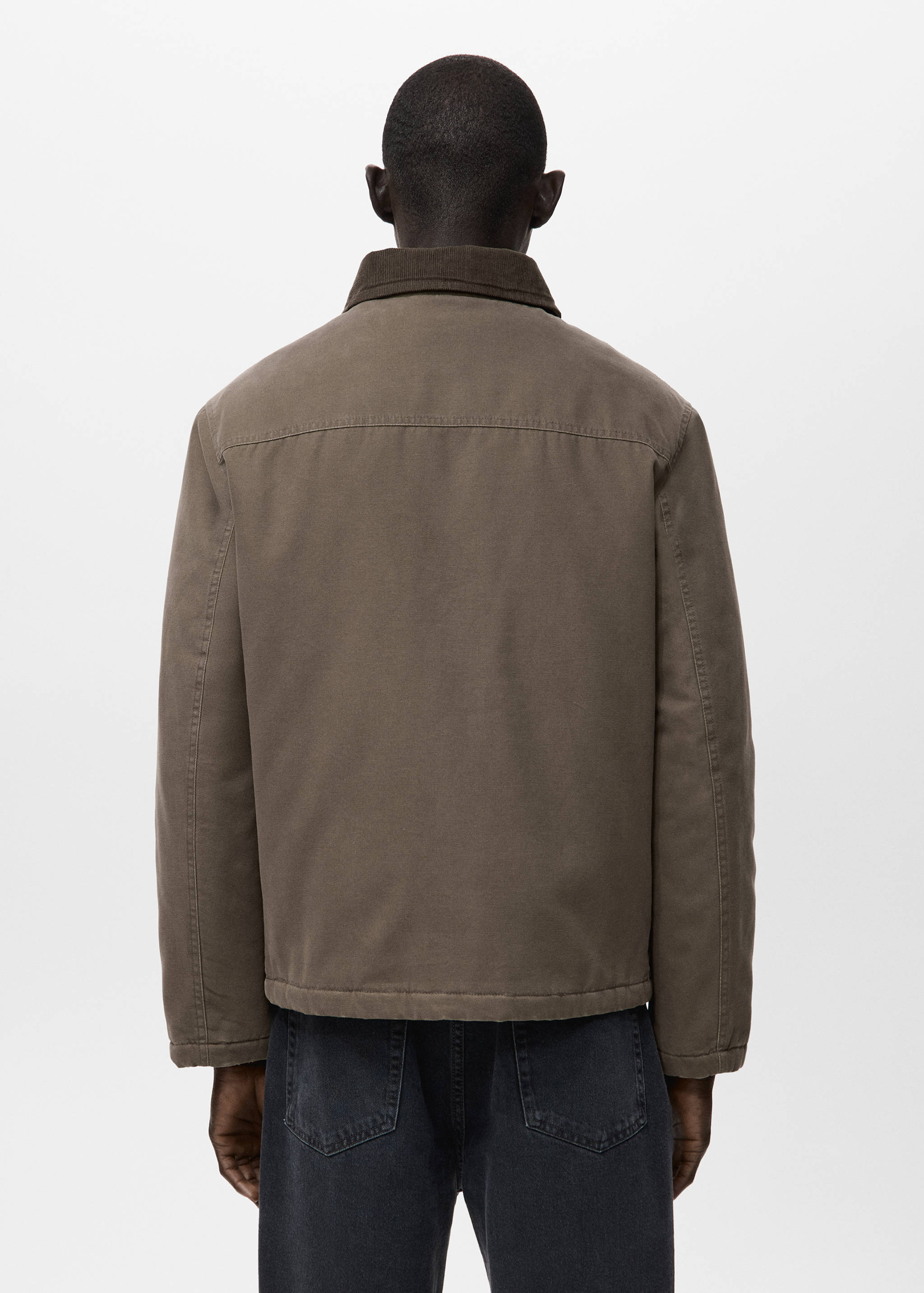 Chaqueta acolchada cuello pana - Reverso del artículo