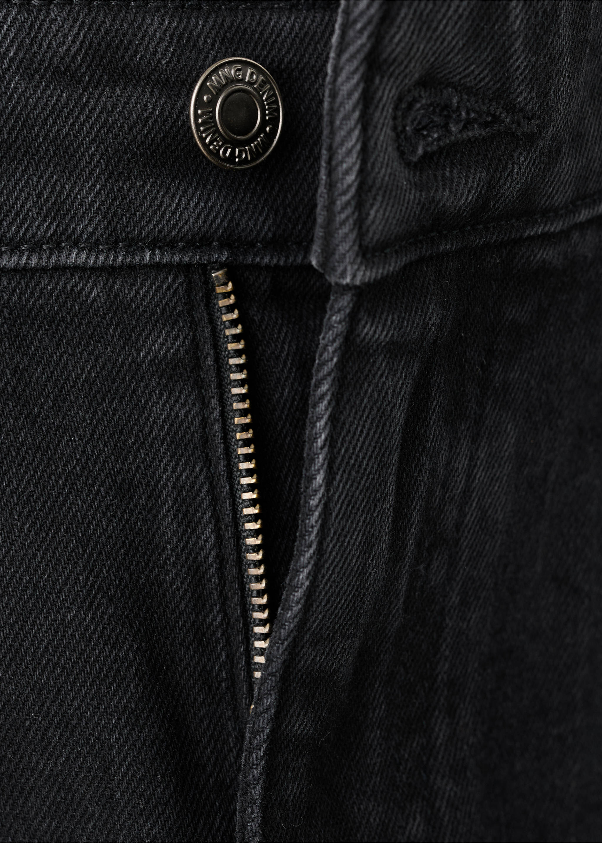Ben cropped tapered-fit jeans - Details of the article 8, Black denim. Ref: 27051191-00.