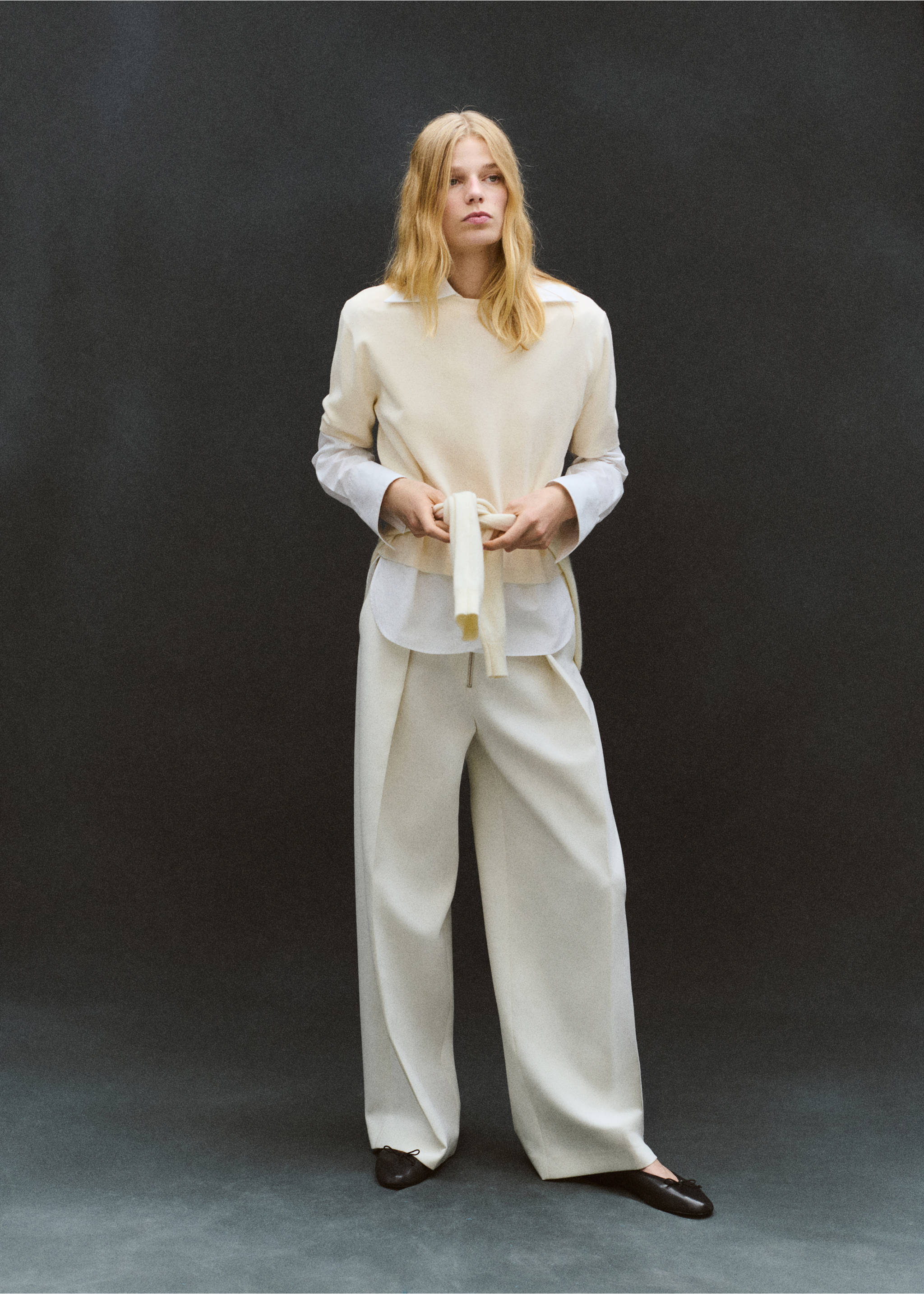 短袖羊毛毛衣 - null, 米色. Ref: 27051192-00.