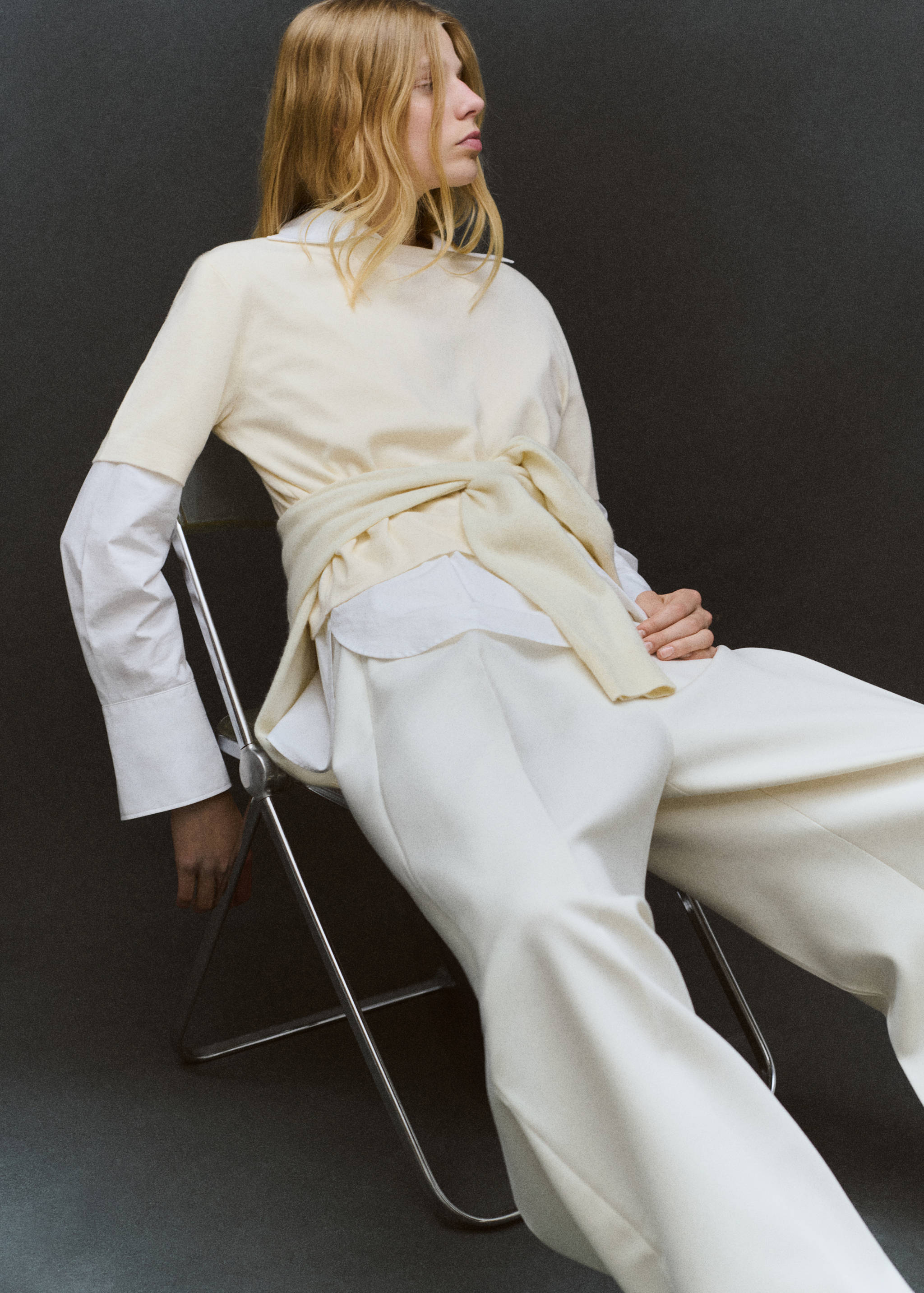 短袖羊毛毛衣 - null