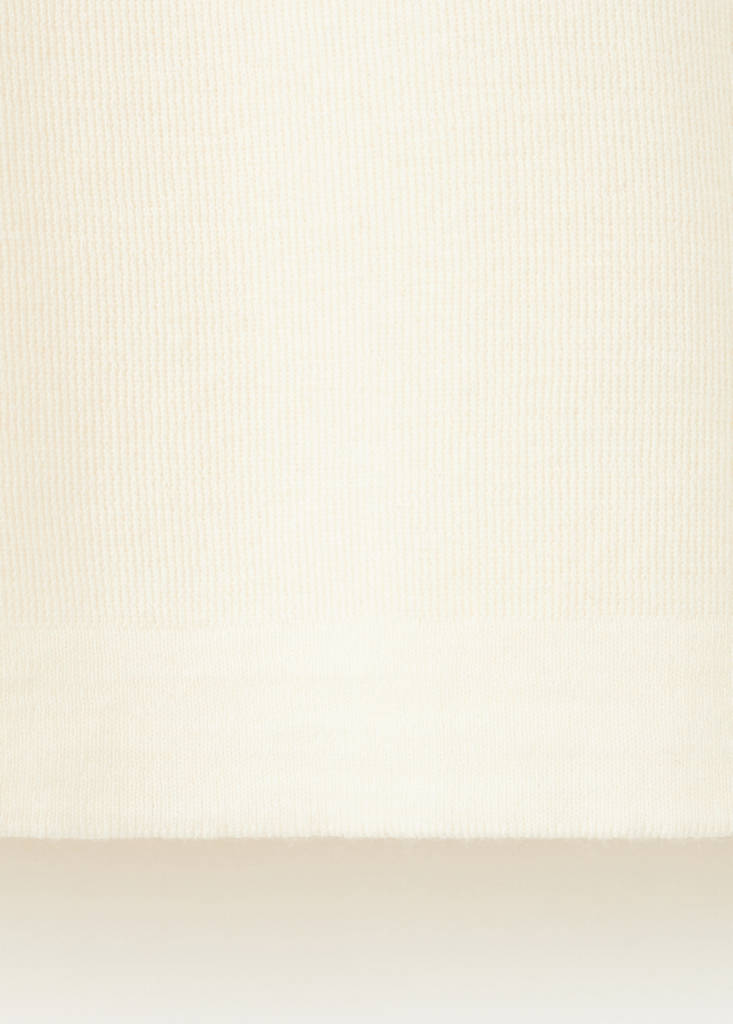 Short-sleeved wool sweater — Ecru