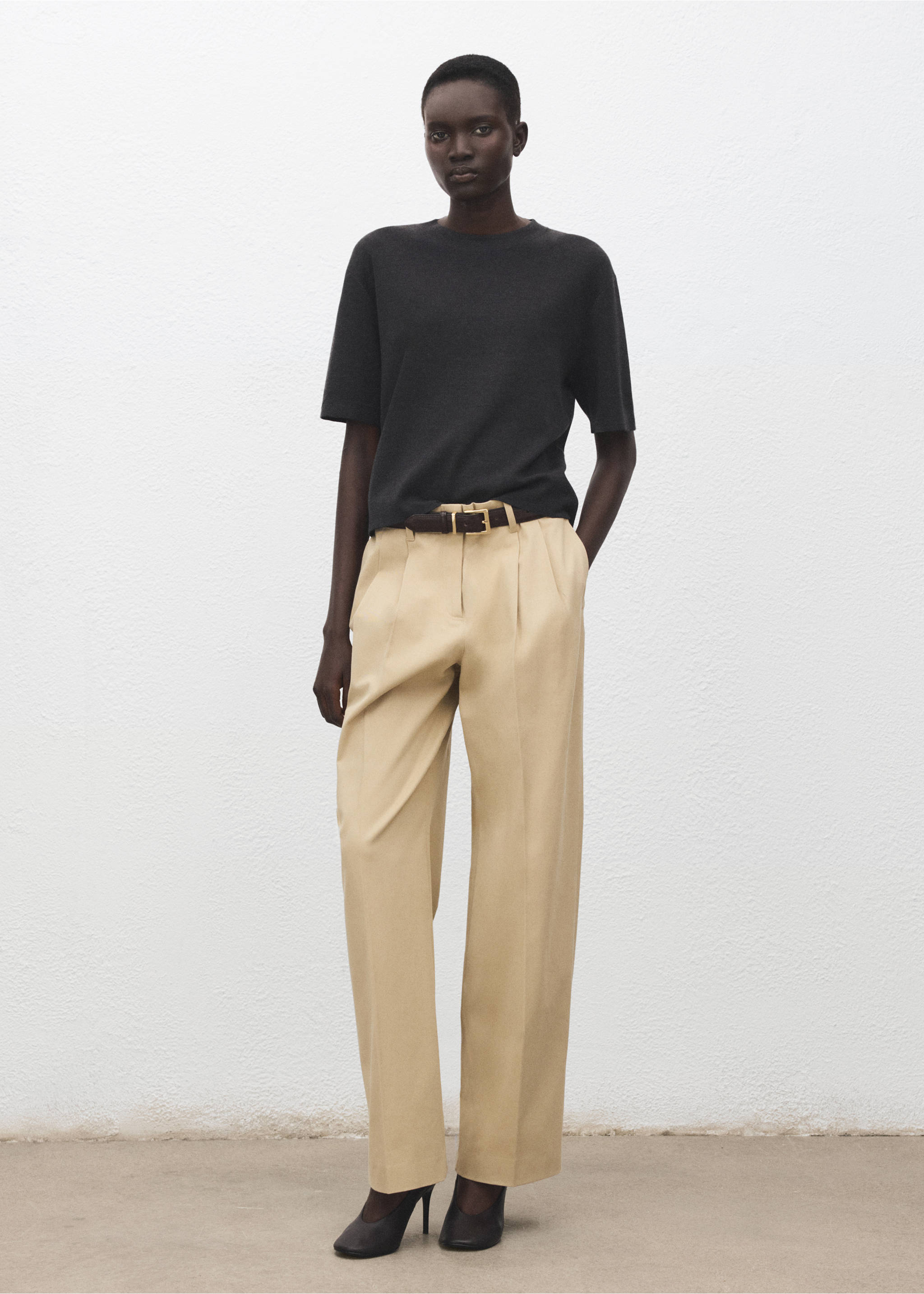 短袖羊毛毛衣 - null, 石楠花中灰. Ref: 27051192-00.