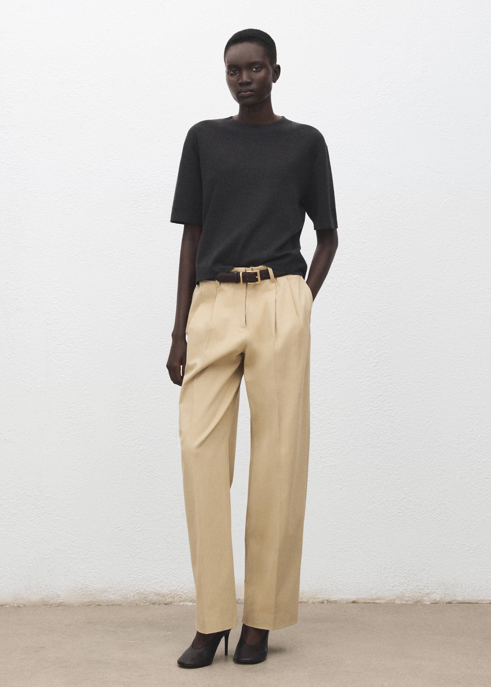 短袖羊毛毛衣 - null