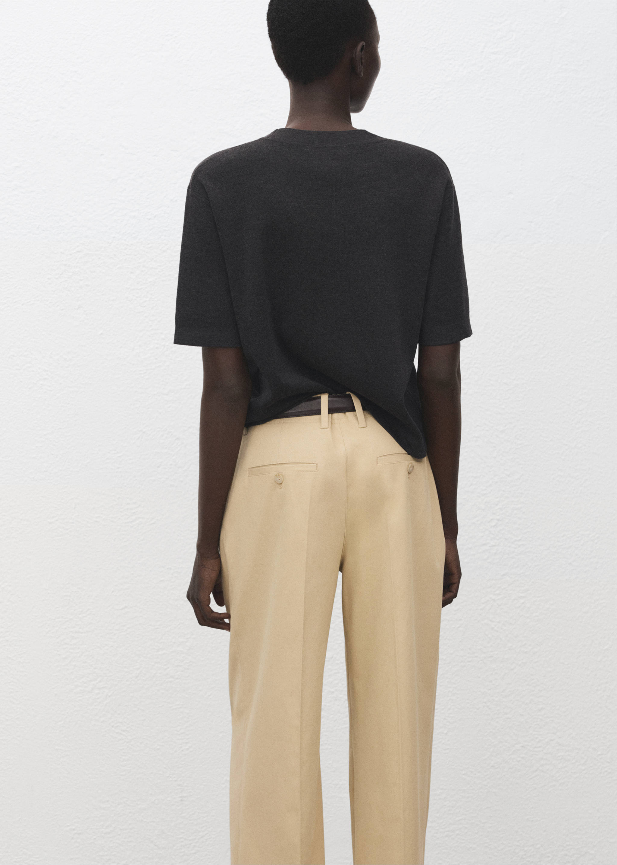 短袖羊毛毛衣 - null, 石楠花中灰. Ref: 27051192-00.