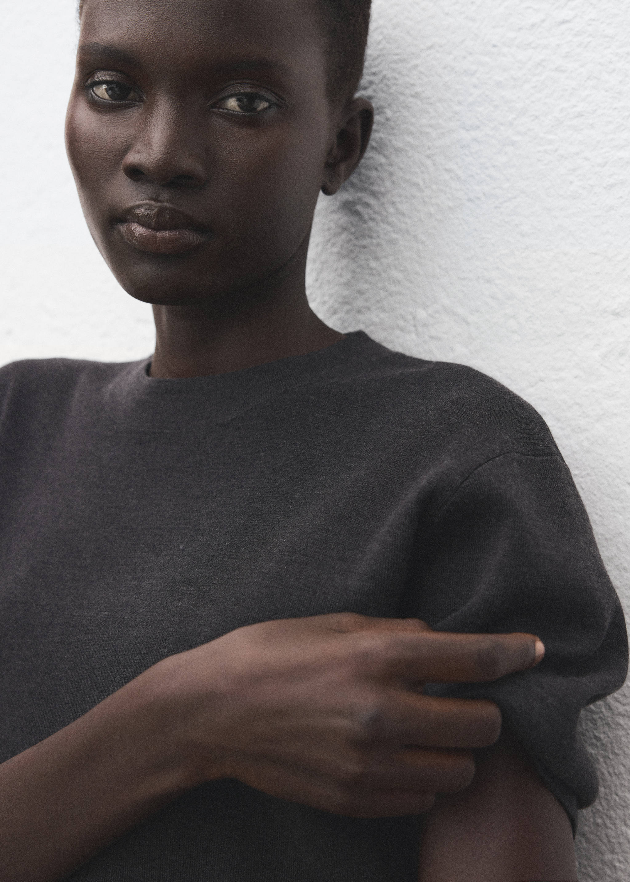 短袖羊毛毛衣 - null