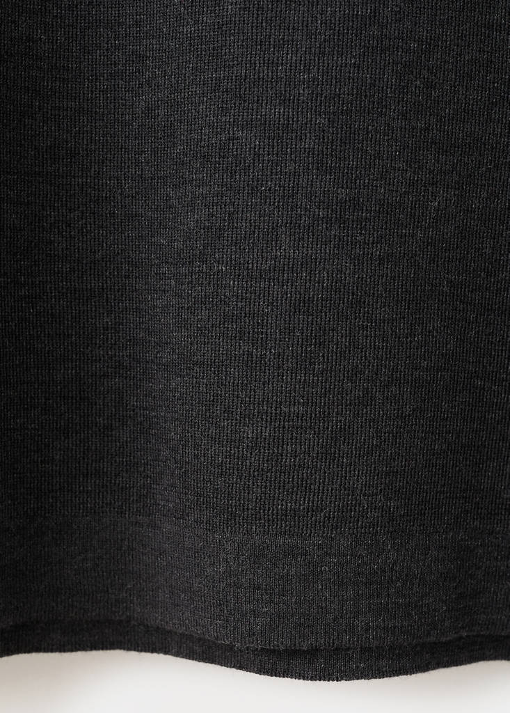 Short-sleeved wool sweater — Medium Heather Grey