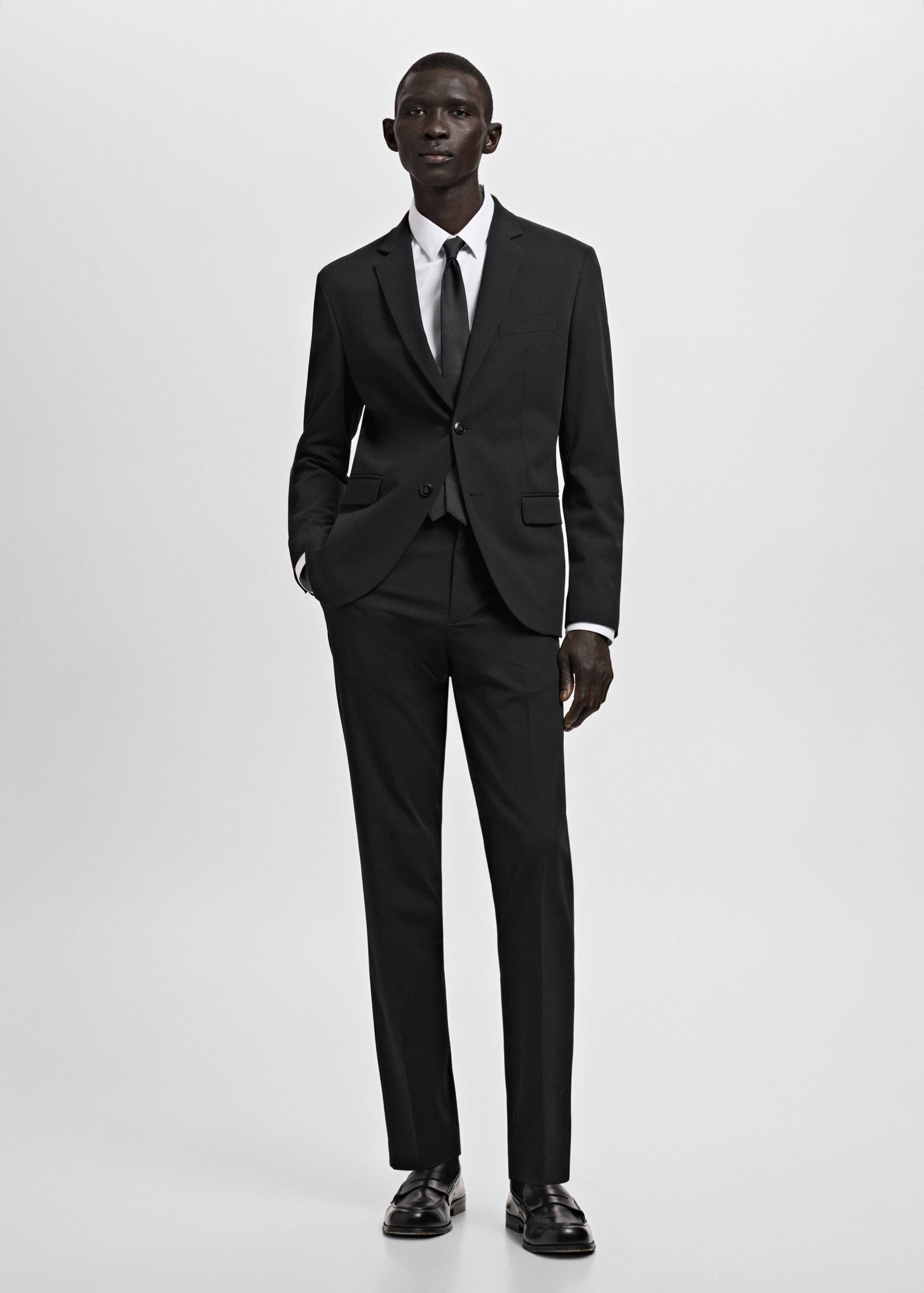 Super slim-fit suit jacket in stretch fabric - General plane