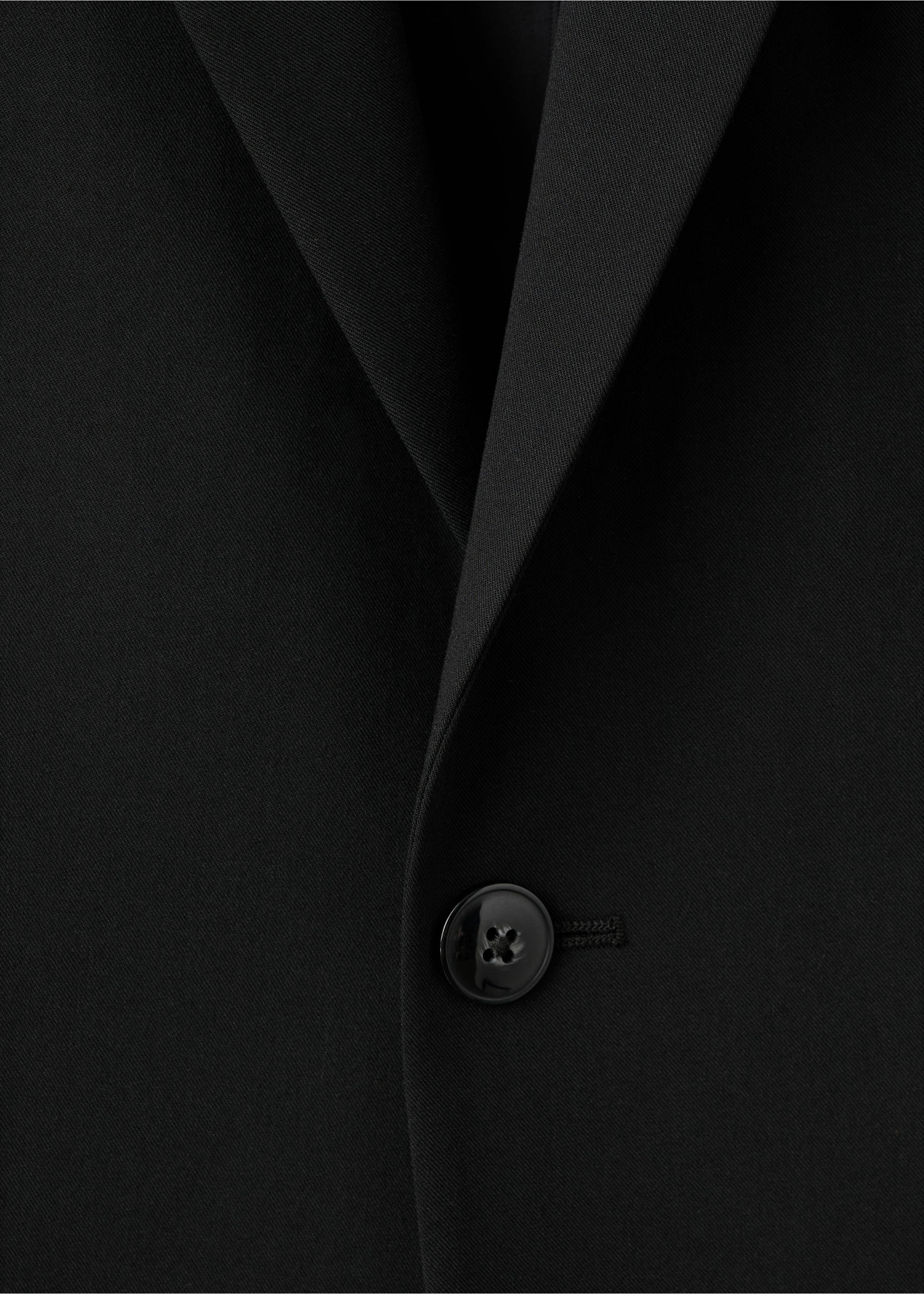 Super slim-fit suit jacket in stretch fabric - Details of the article 8, Black. Ref: 27051194-01.