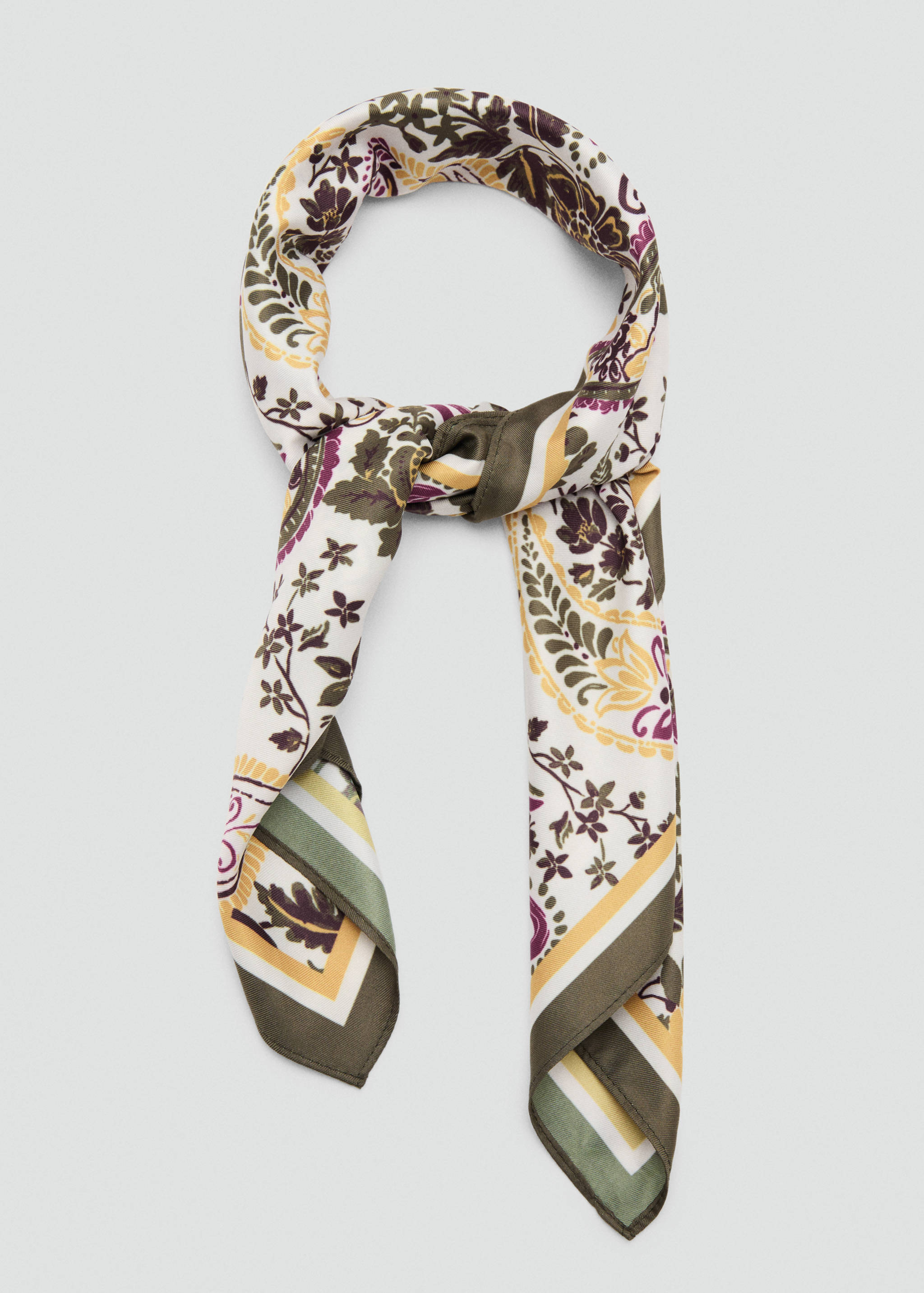 Paisley satin scarf - Details of the article 1