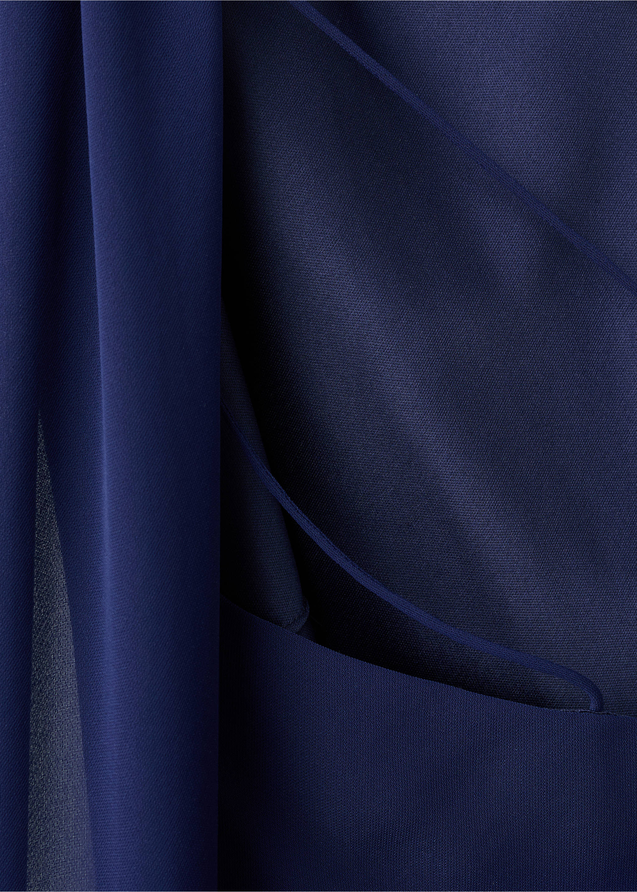 Asymmetrical dress with scarf - Details of the article 0, Night Blue. Ref: 27051199-00.