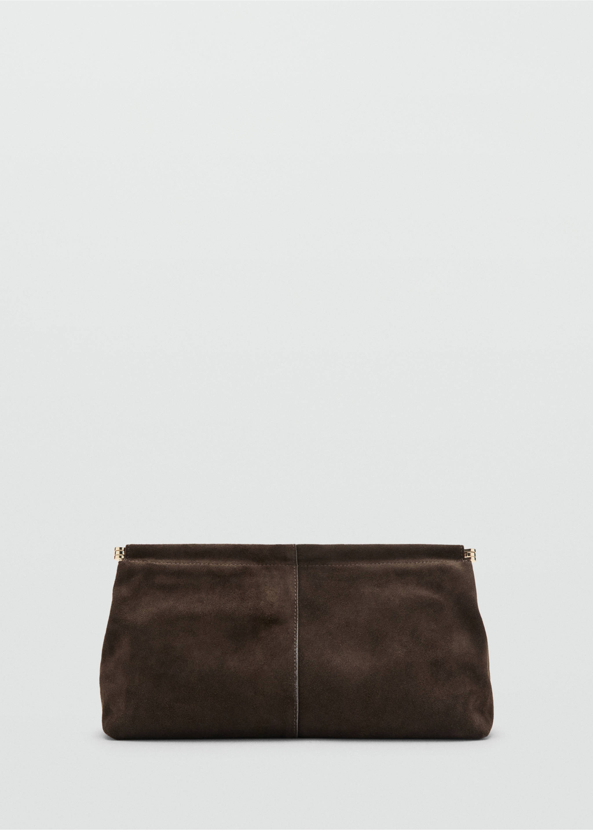 Suede handbag - Article without model, Chocolate. Ref: 27051200-00.