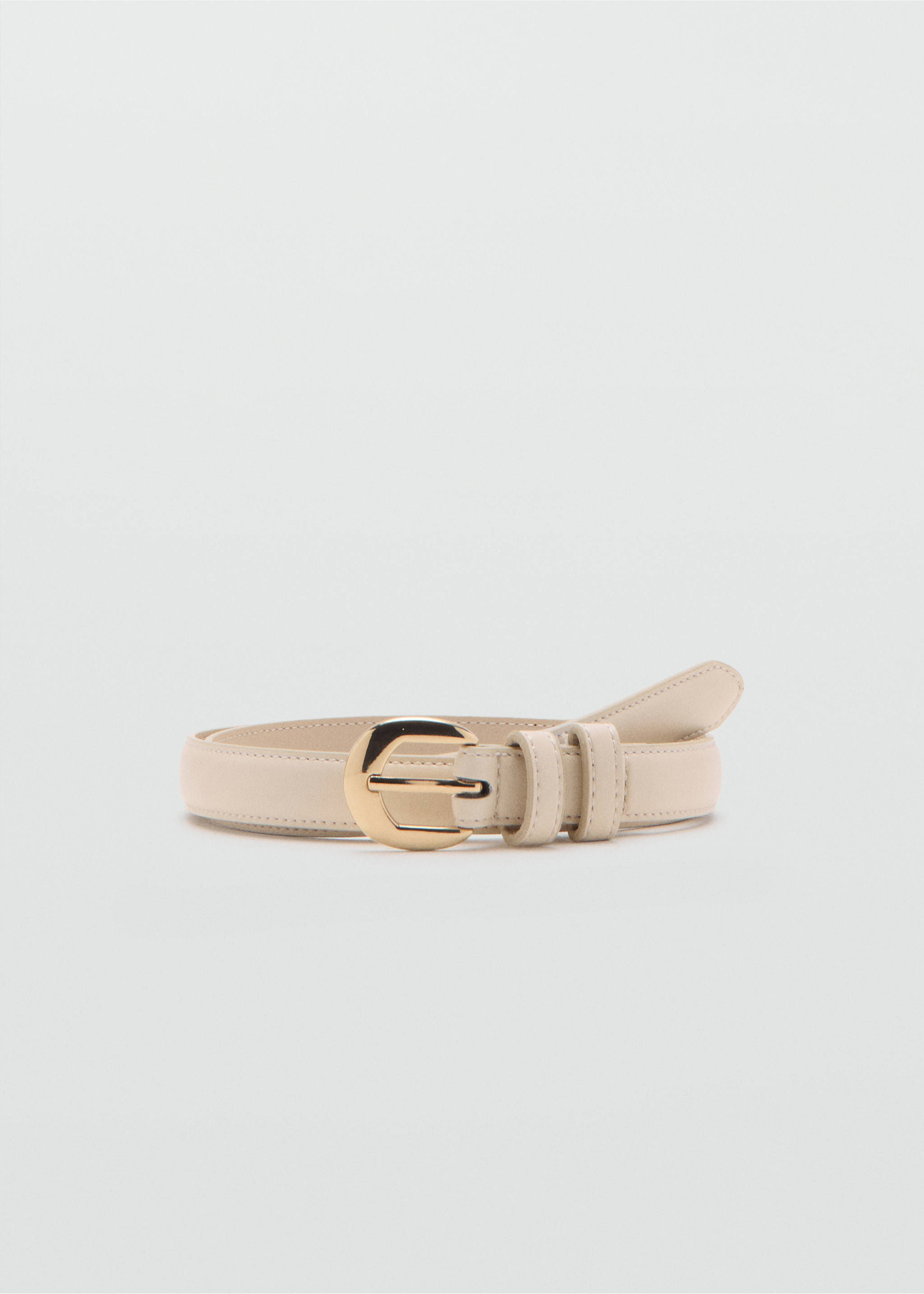 Buckle skinny belt - Article without model, Ecru. Ref: 27051201-00.