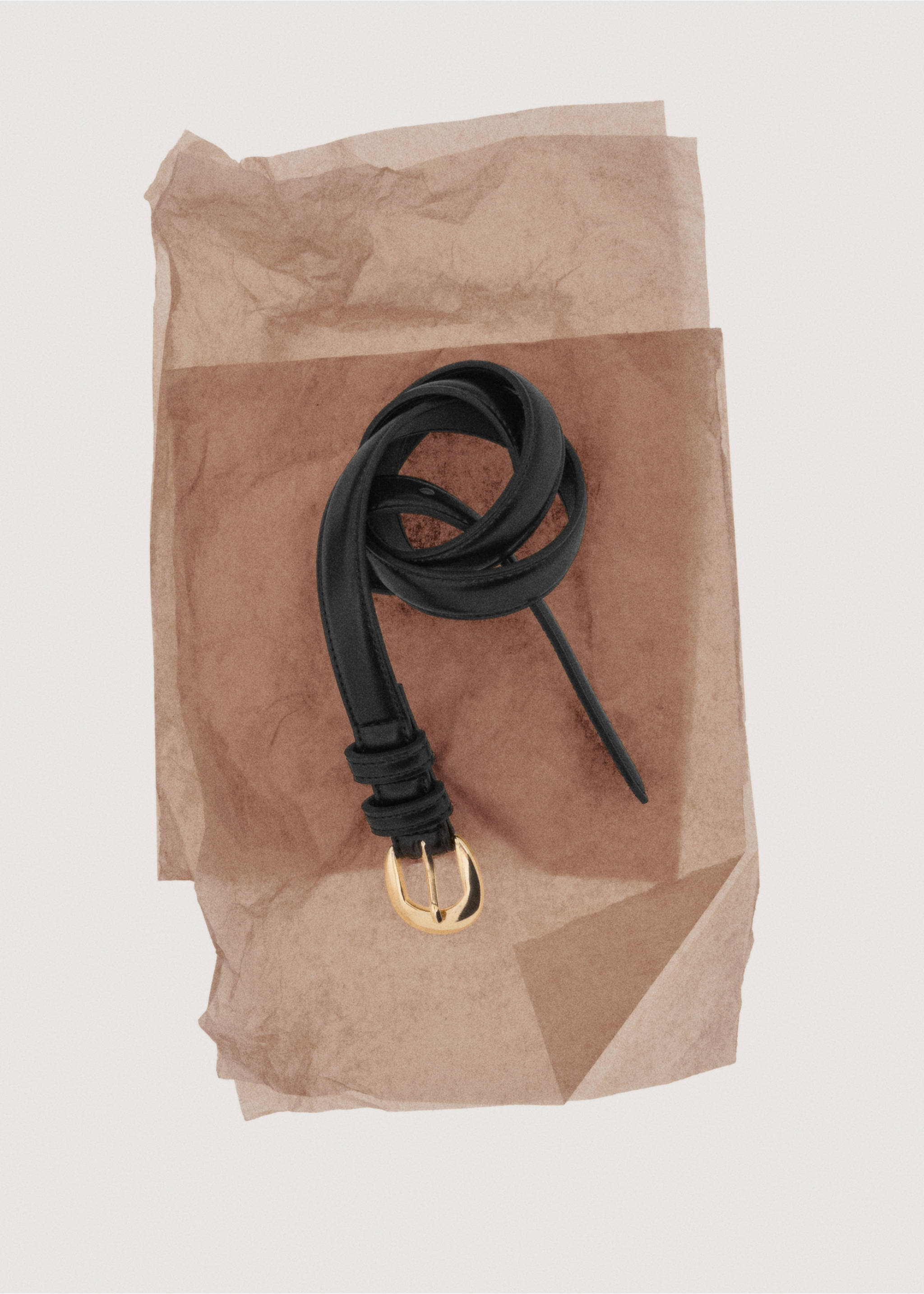 搭扣细皮带 - null, 黑色. Ref: 27051201-00.