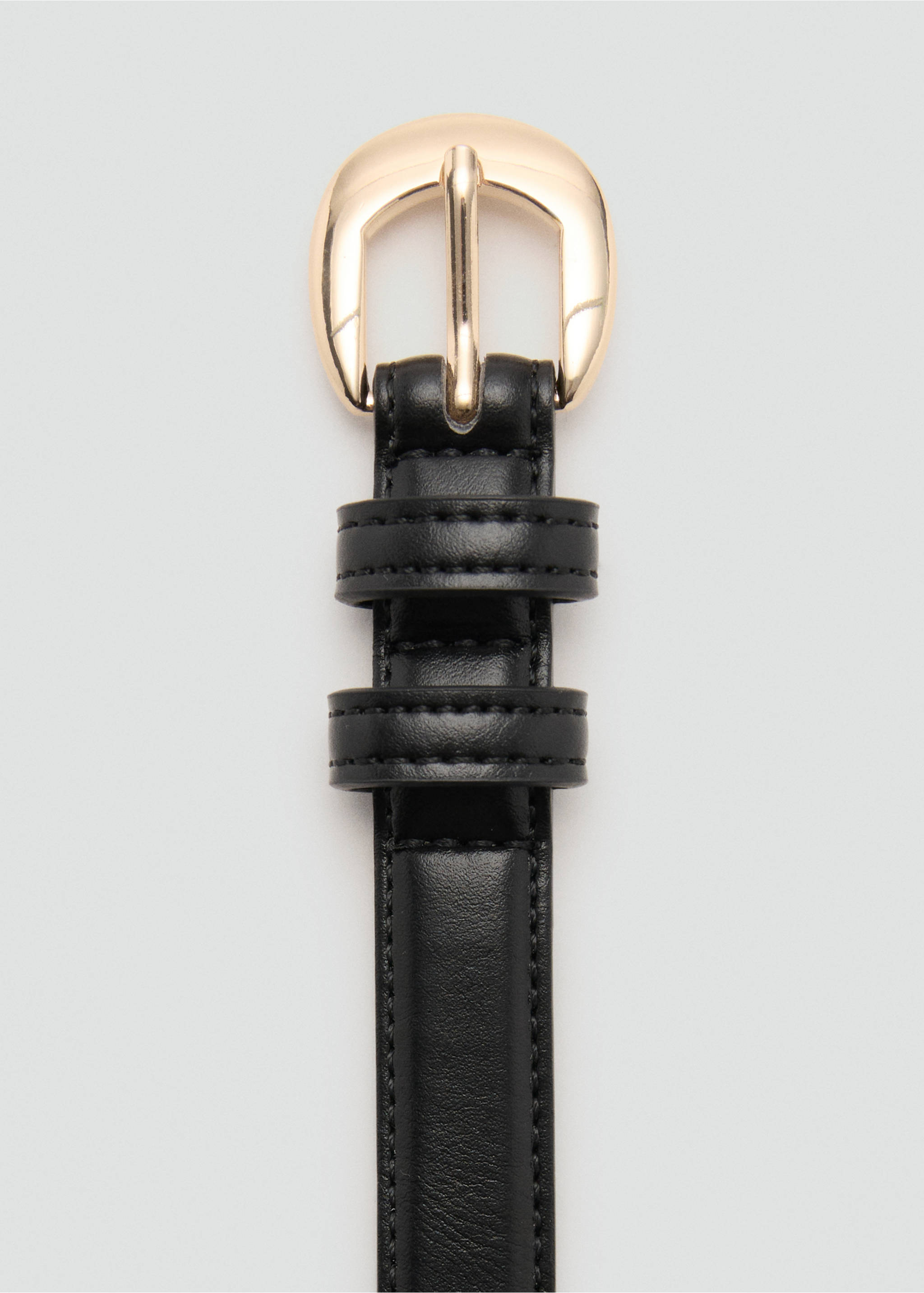 搭扣细皮带 - null, 黑色. Ref: 27051201-00.