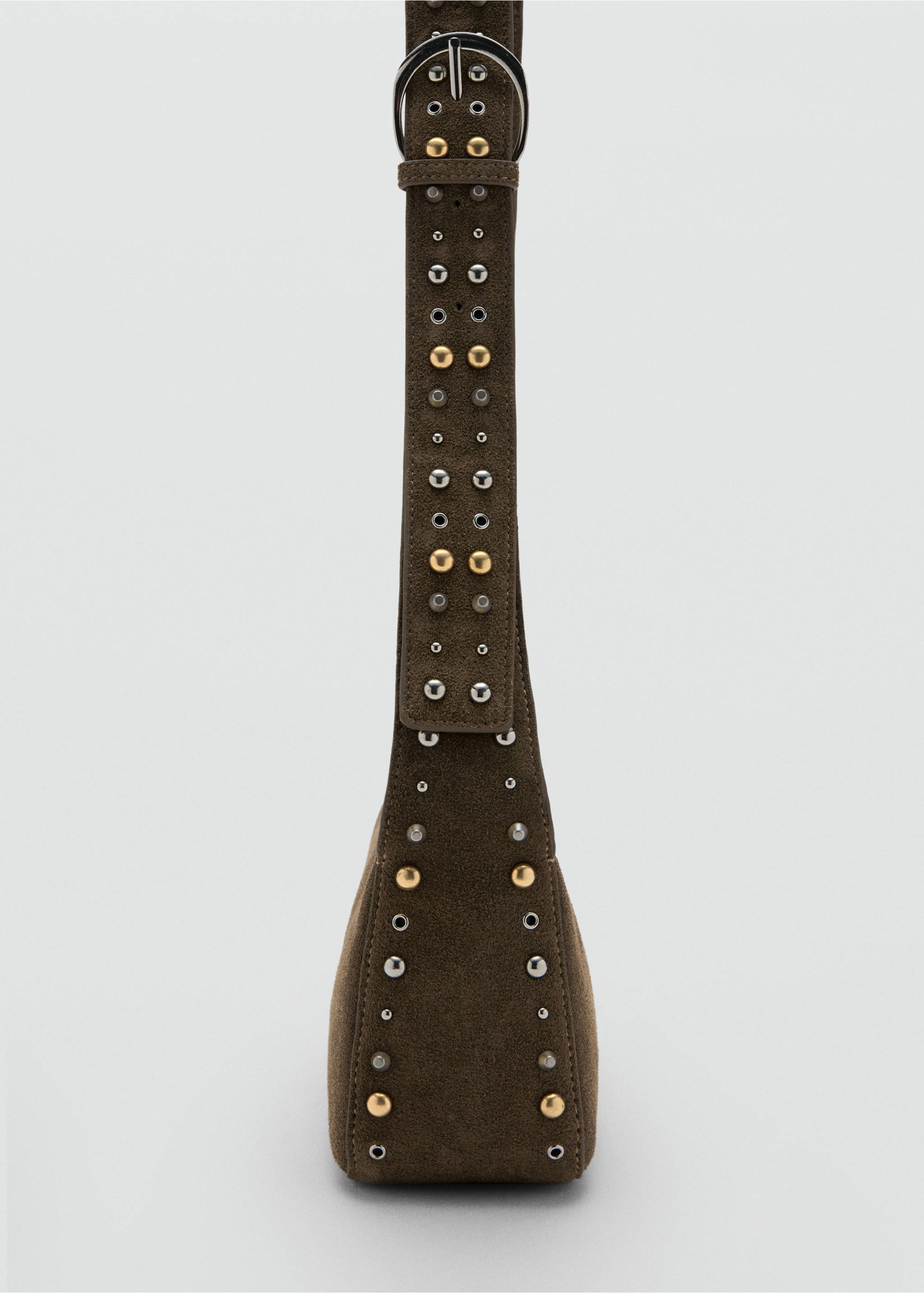 Bolso bandolera serraje tachuelas - Detalle del artículo 1, Khaki. Ref: 27051203-00.