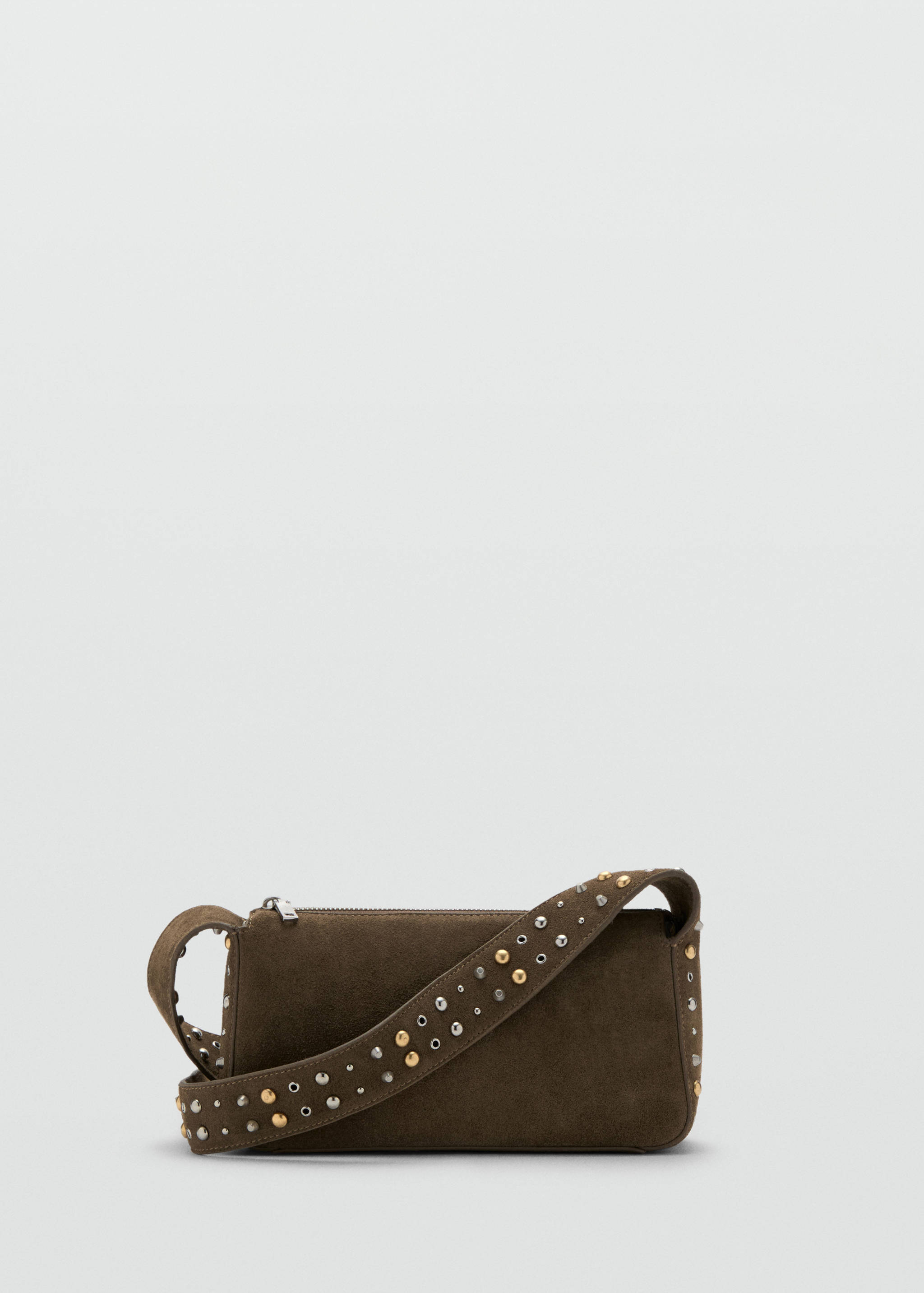 Suede crossbody bag with studs - Article without model
