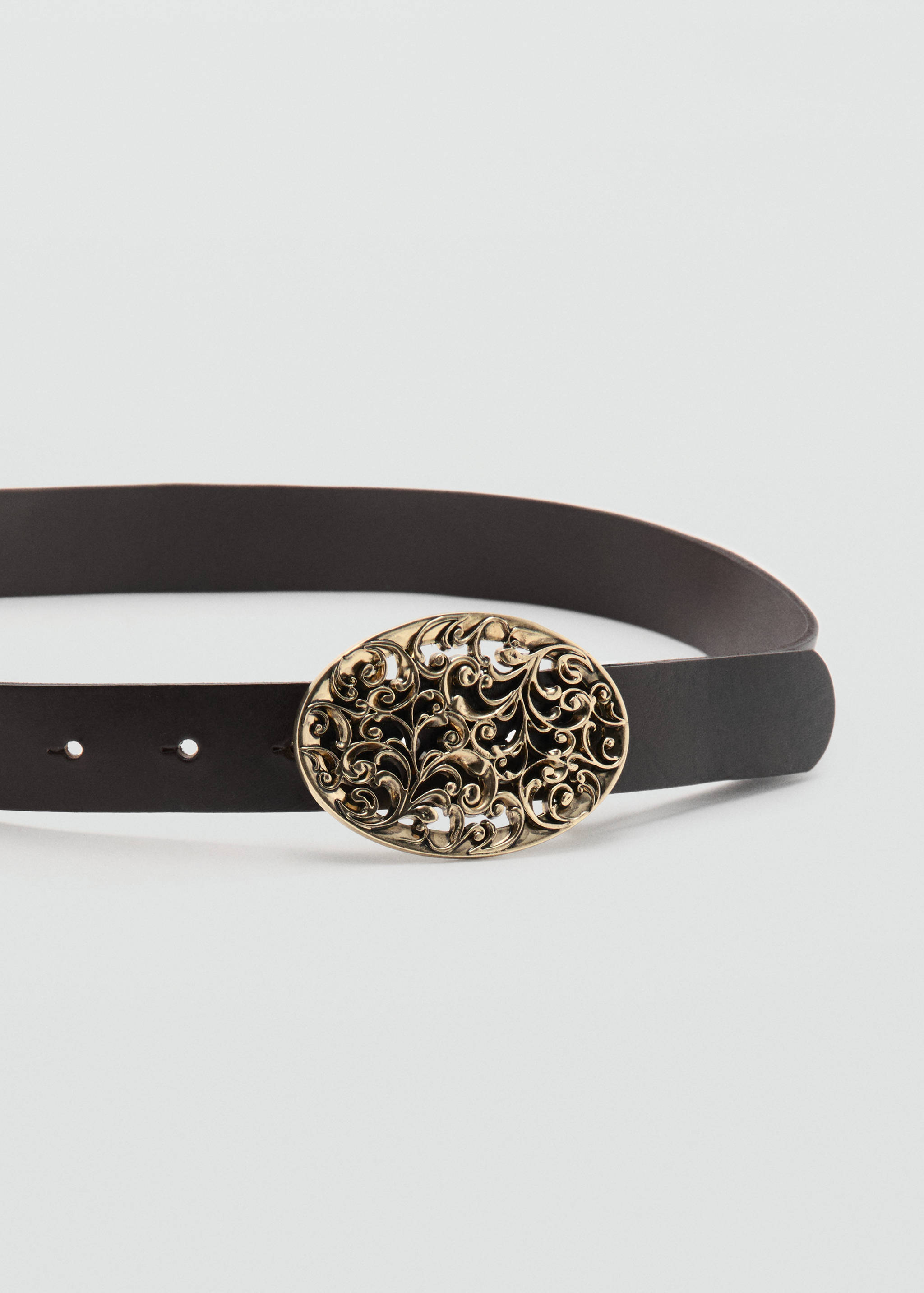 Engraved buckle leather belt - Details of the article 1