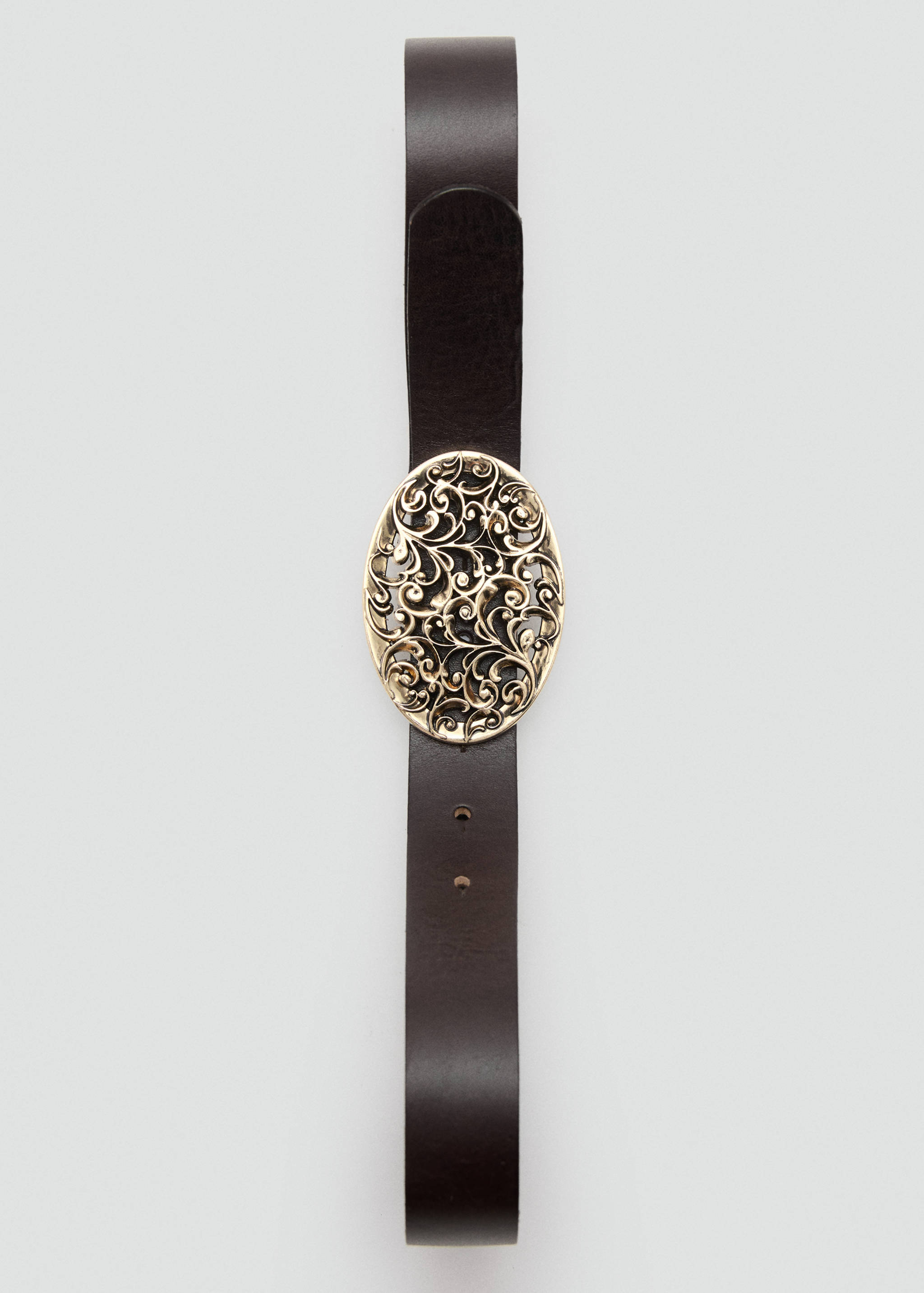 Engraved buckle leather belt - Details of the article 2