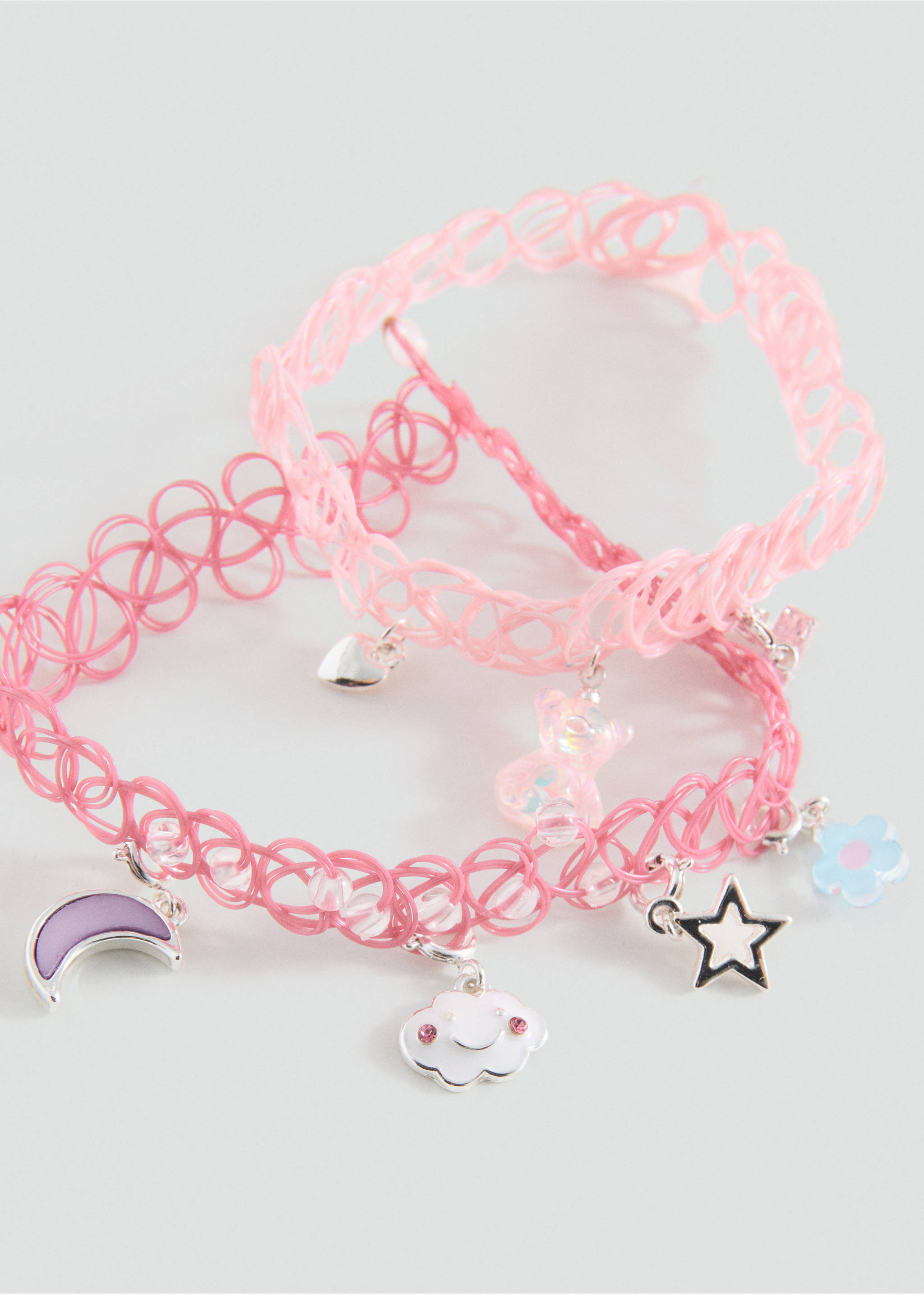 2 chokers pack - Details of the article 1, Pink. Ref: 27051206-00.