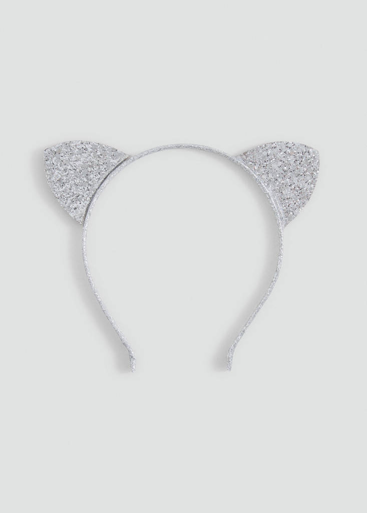Glitter ears hairband — Silver
