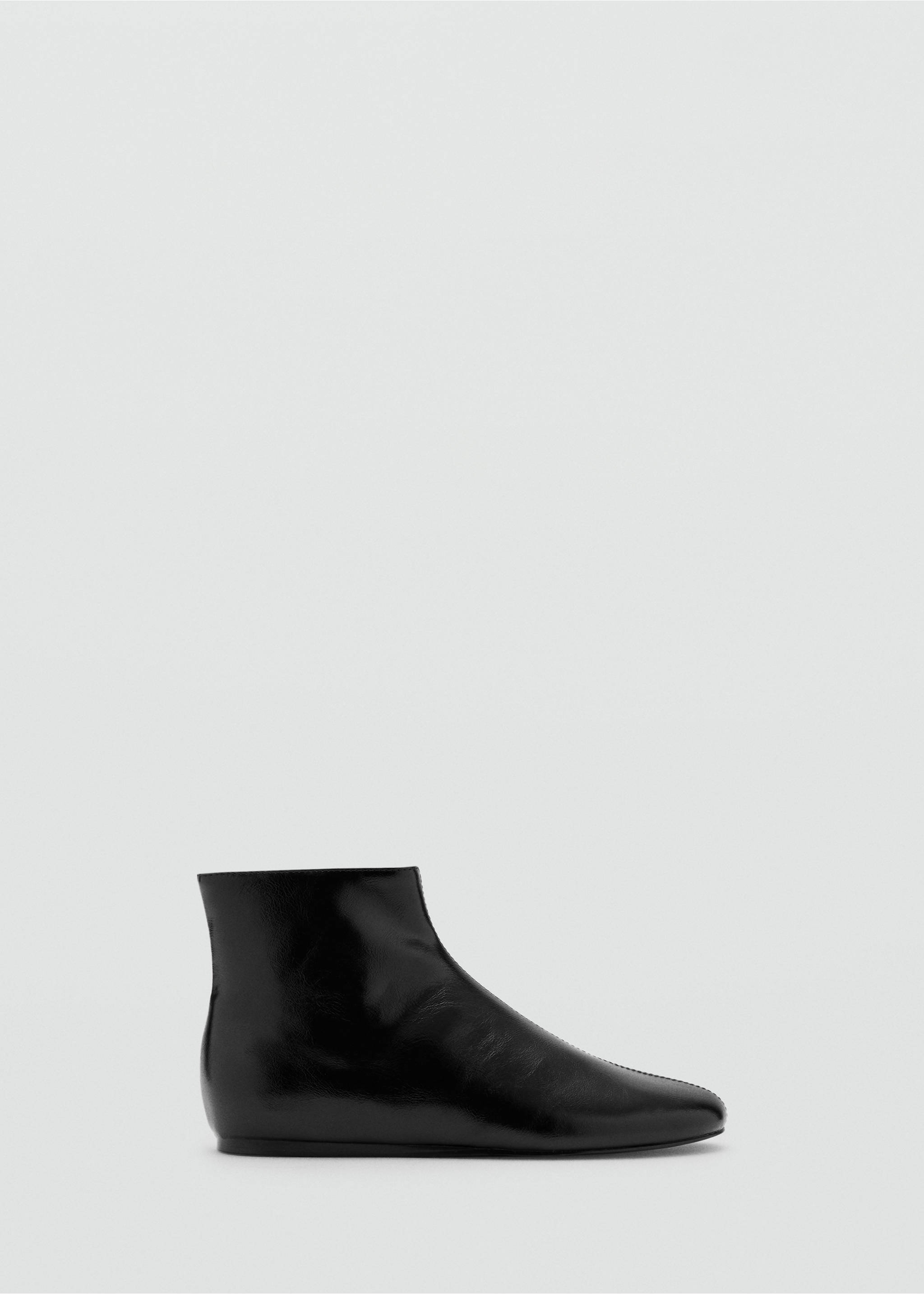 Flat ankle boots with zip - Article without model, Black. Ref: 27051212-00.