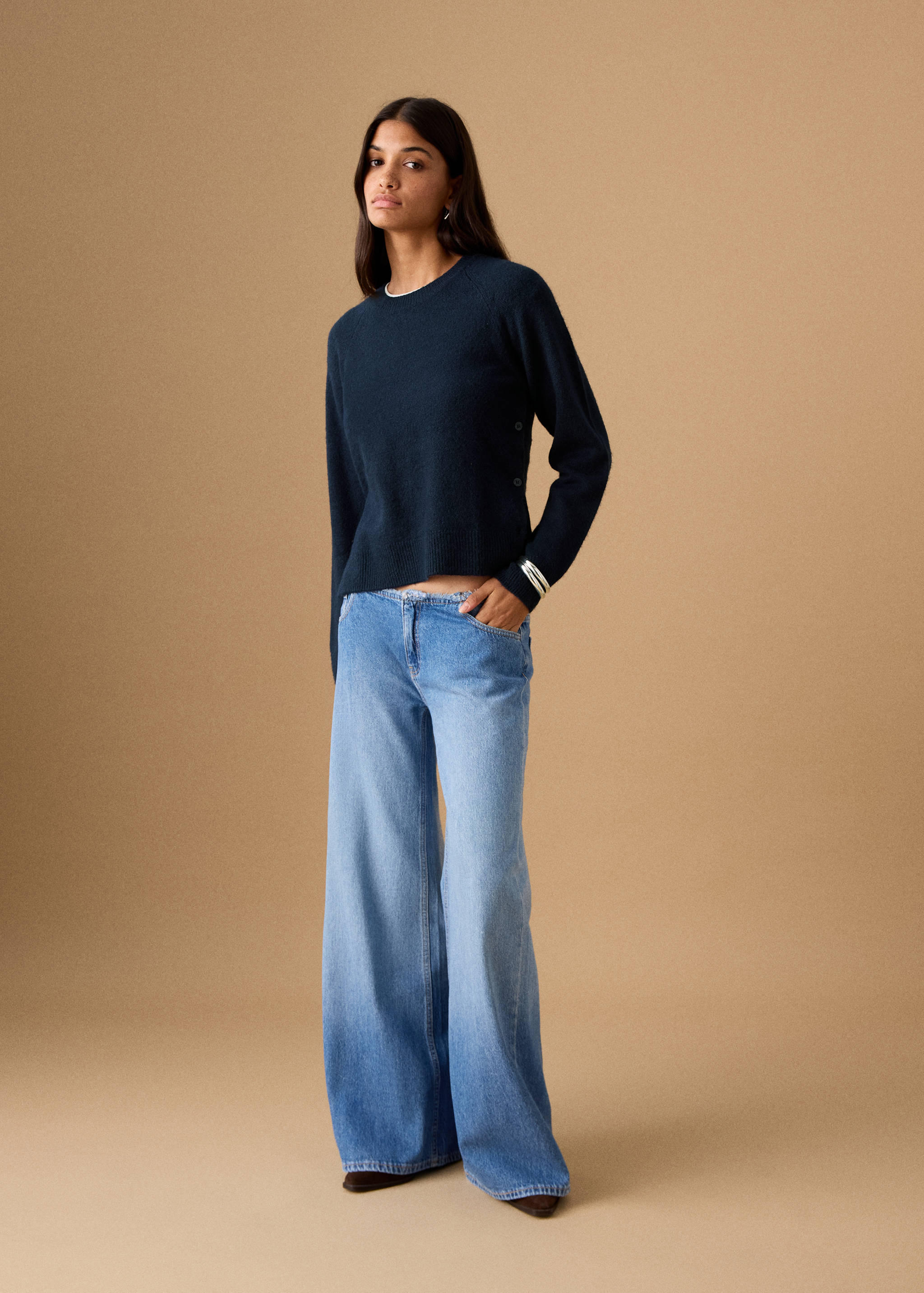 Buttons detail knit sweater - General plane