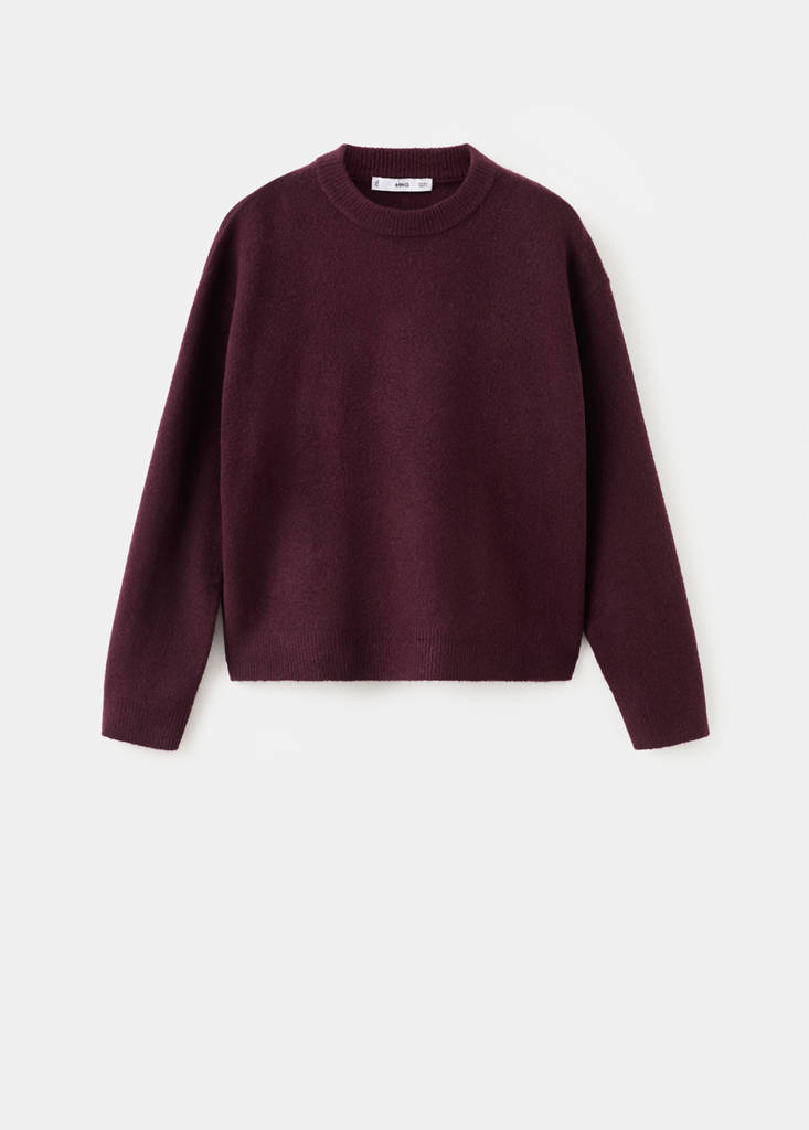 Medium-knit sweater — Maroon