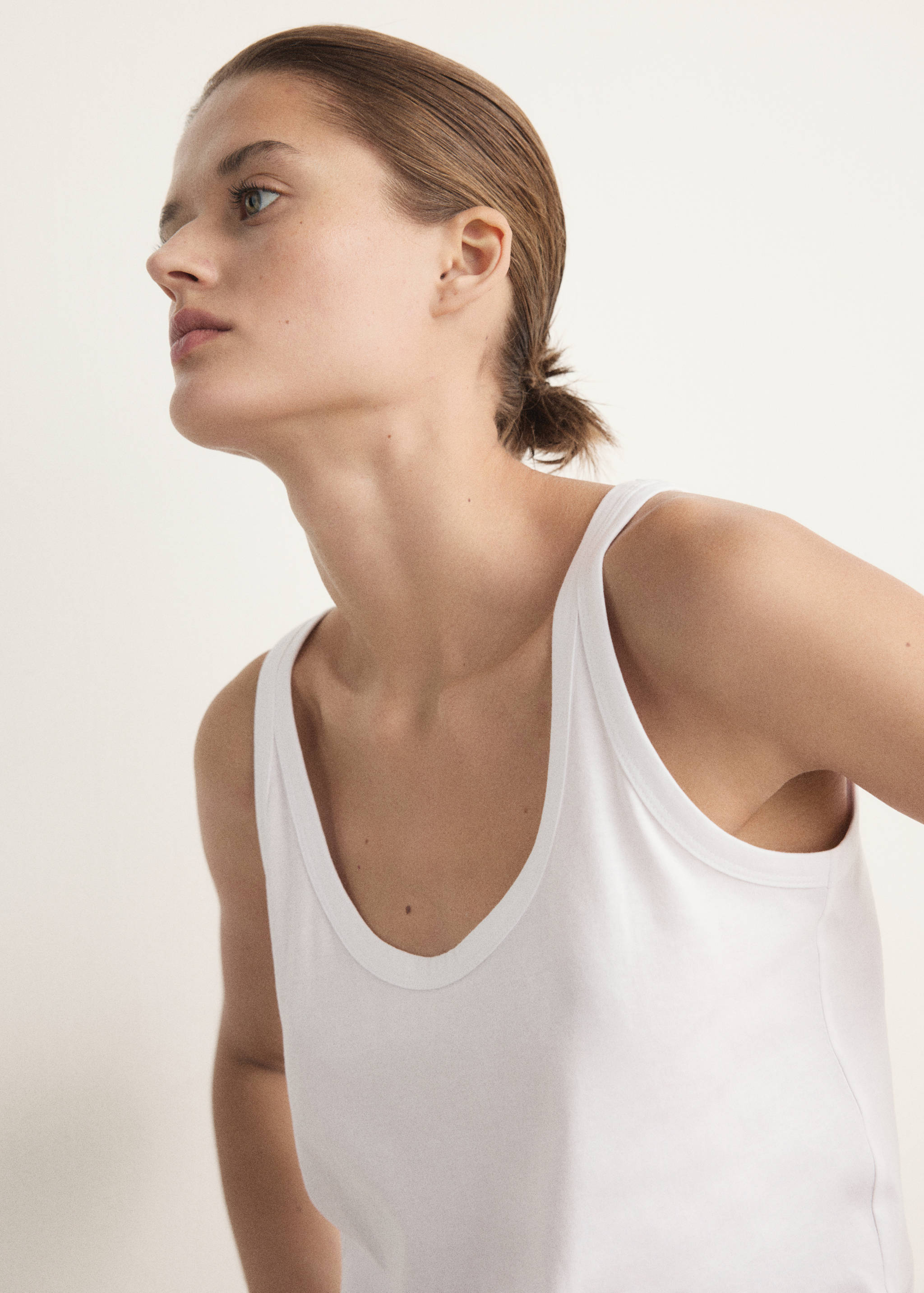 Pijama dues peces ratlla cotó tirants - Pla mig