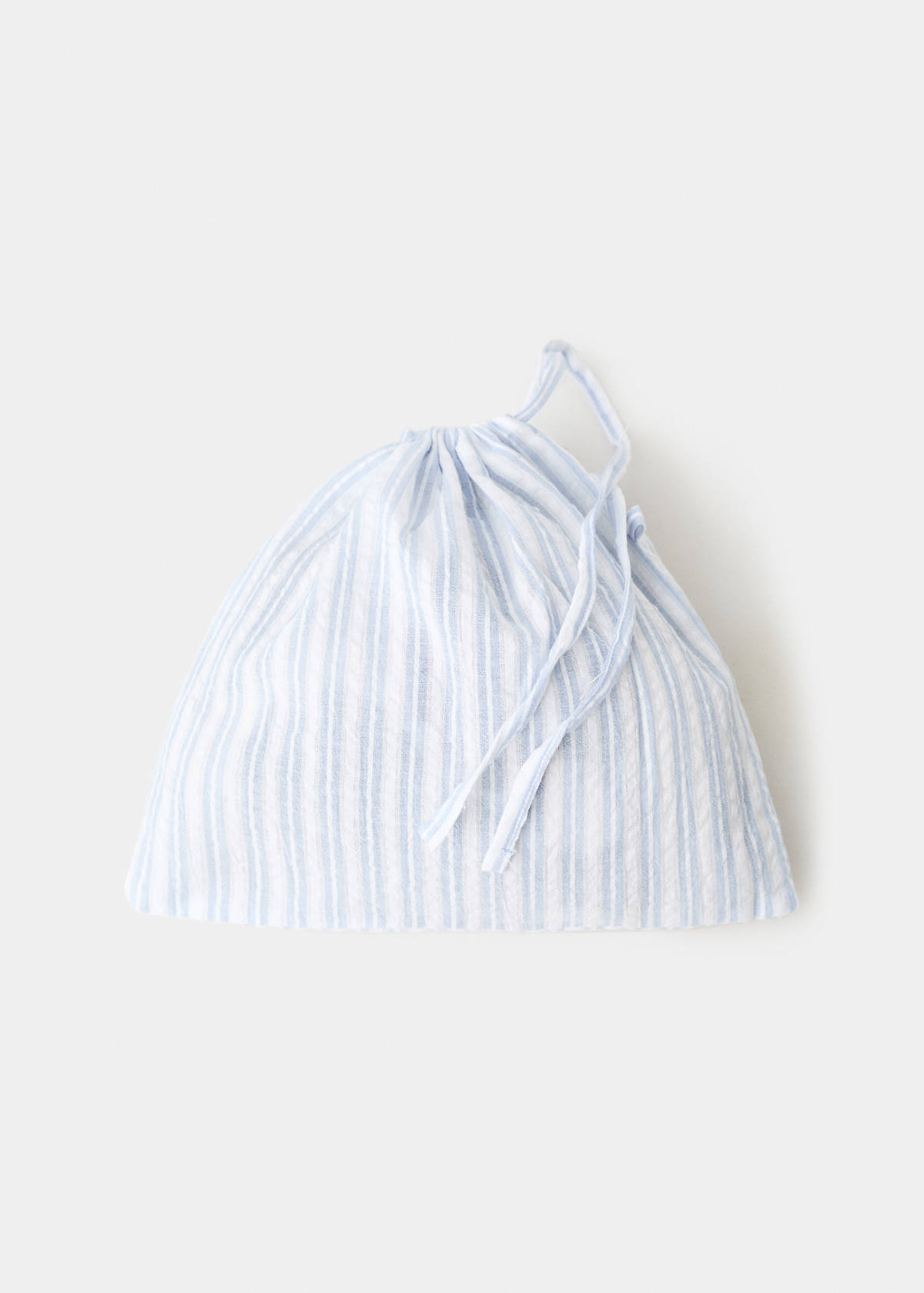 Two-piece short-sleeved cotton striped pyjamas — Blue