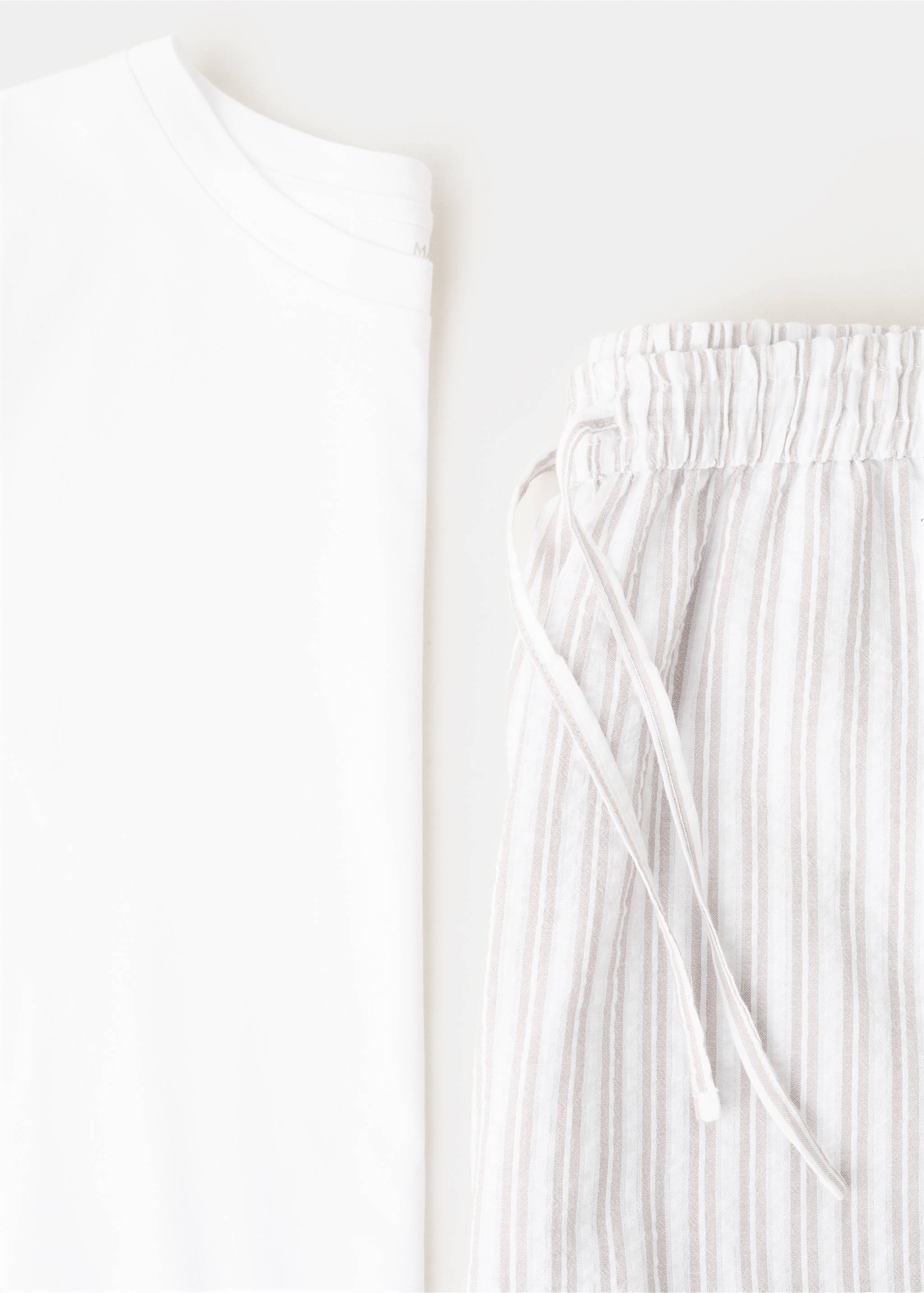 Pijama dos piezas raya algodón manga corta - Detalle del artículo 8, Gris. Ref: 27051218-00.