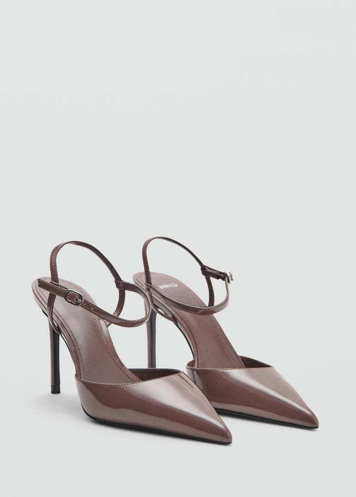 Patent heeled shoes — Light/Pastel Brown