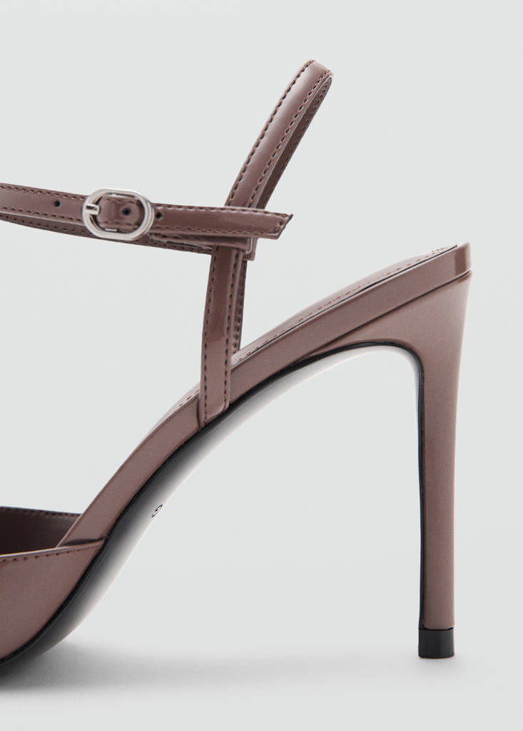 Patent heeled shoes — Light/Pastel Brown