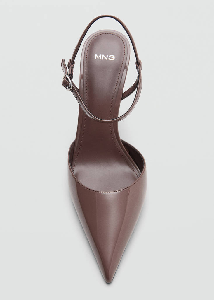 Patent heeled shoes — Light/Pastel Brown