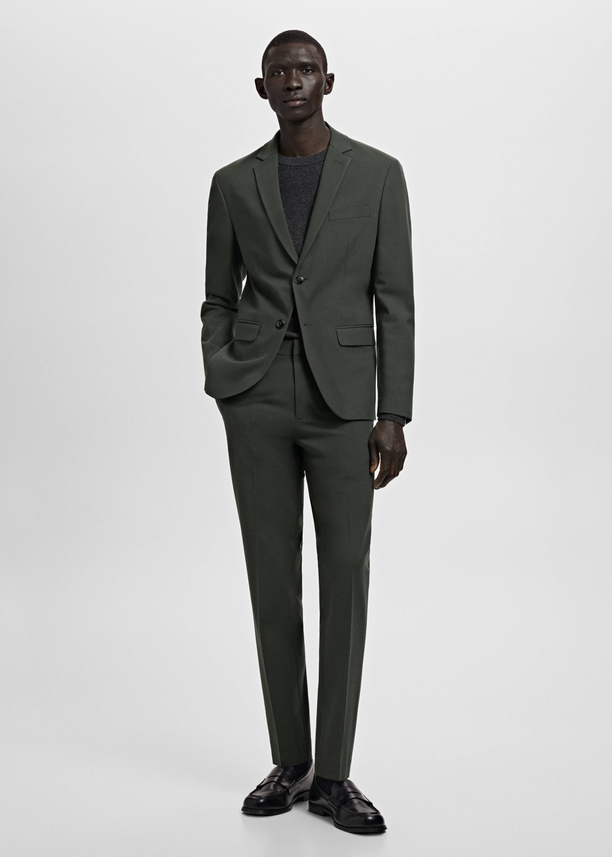 Super slim-fit suit jacket in stretch fabric - General plane