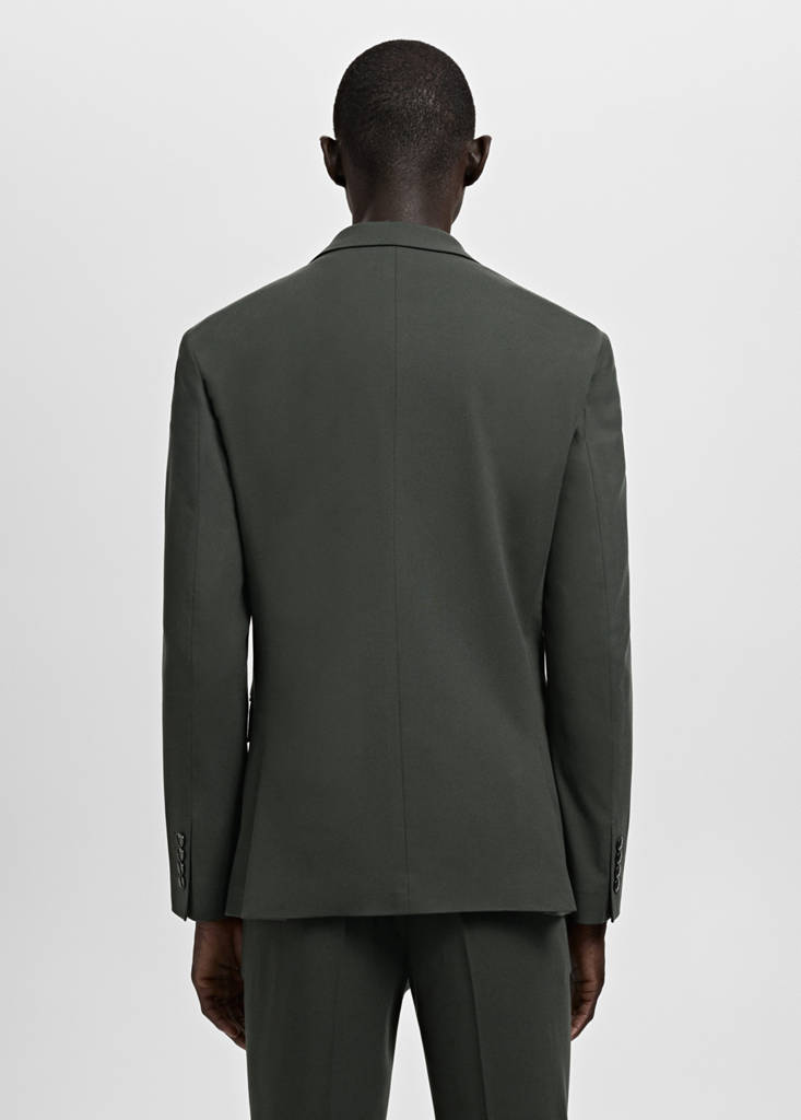 Super slim-fit suit jacket in stretch fabric — Green