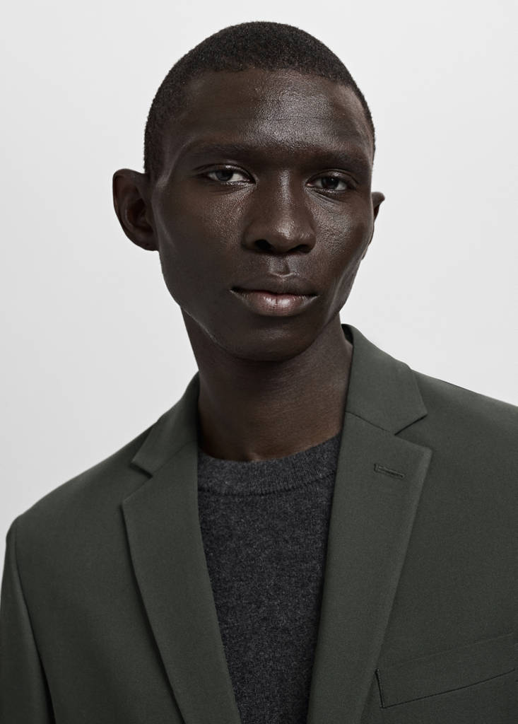 Super slim-fit suit jacket in stretch fabric — Green