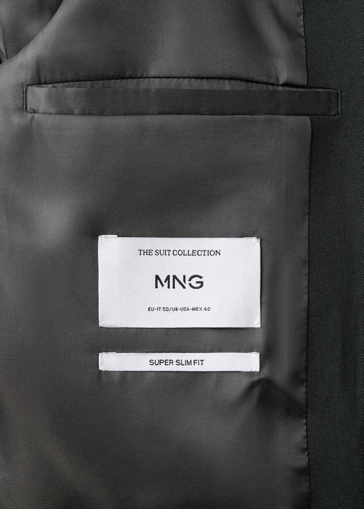Super slim-fit suit jacket in stretch fabric — Green