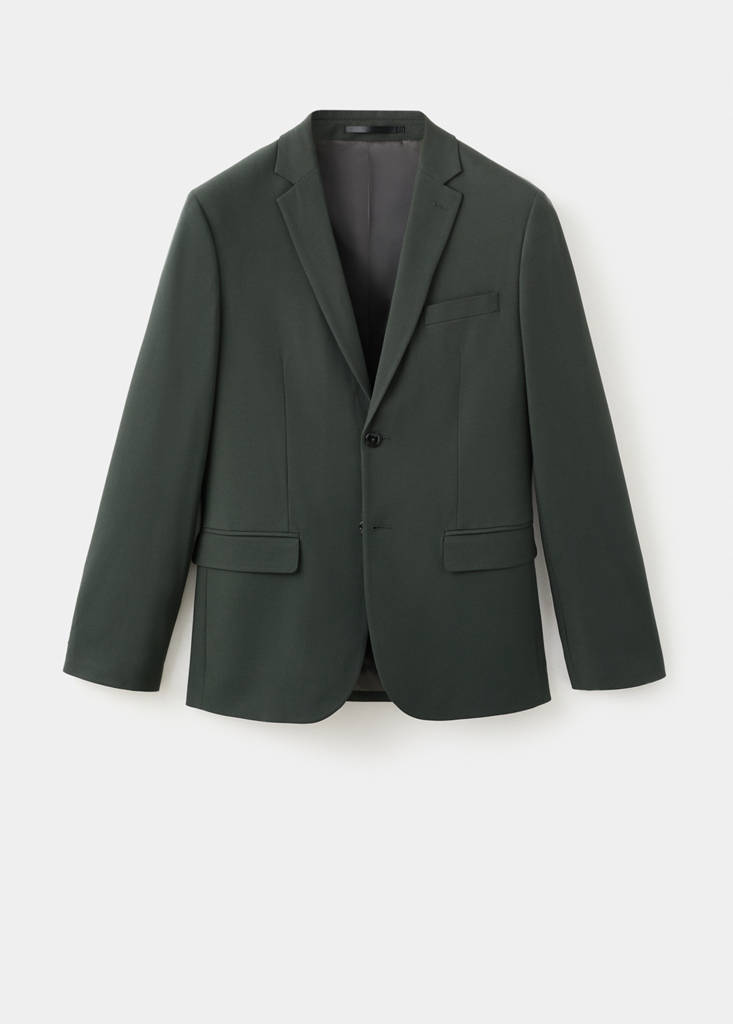 Super slim-fit suit jacket in stretch fabric — Green